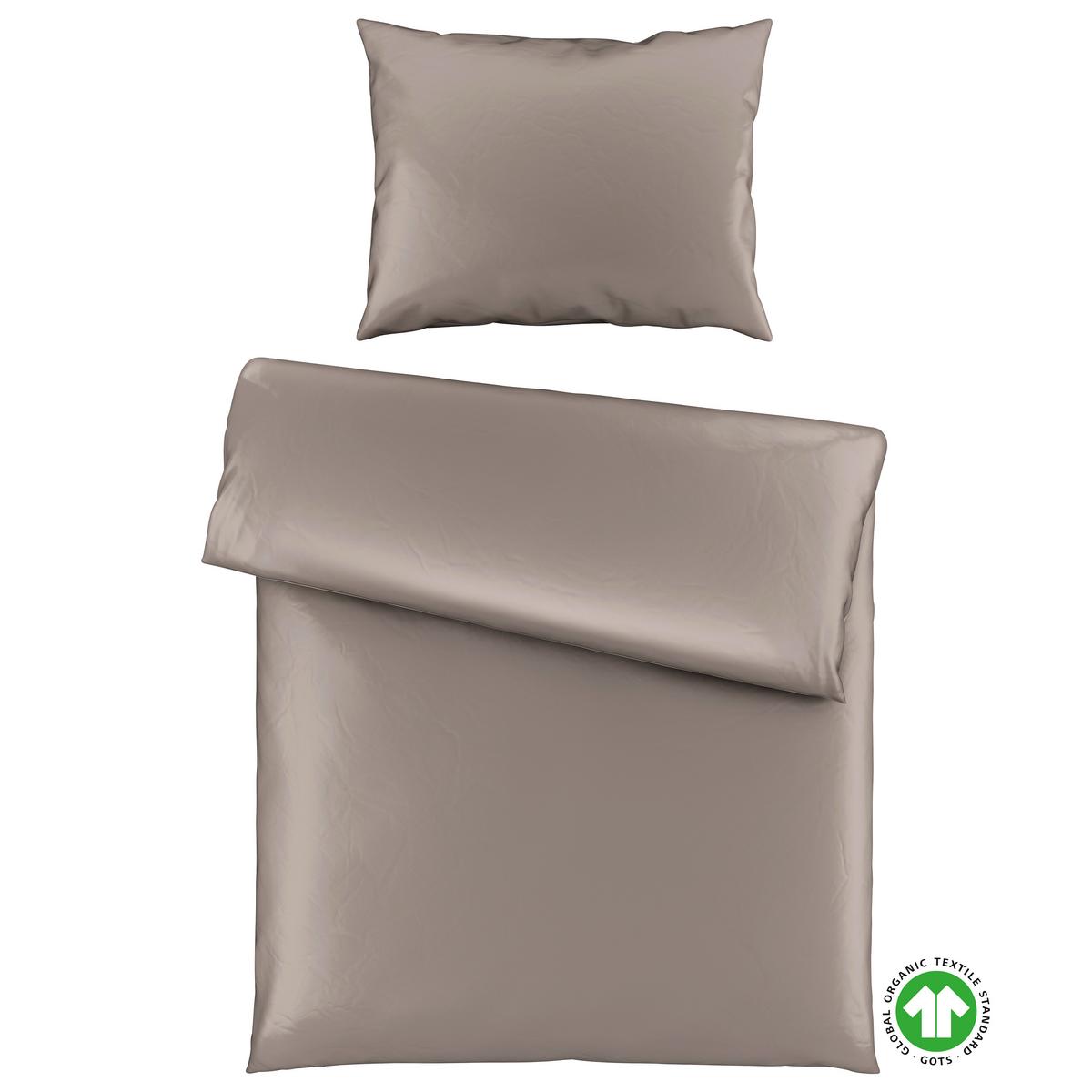 Bettwäsche Bio-Sophia Uni Taupe ca. 140x200cm - Taupe, Natur, Textil (140/200cm) - ecoTree