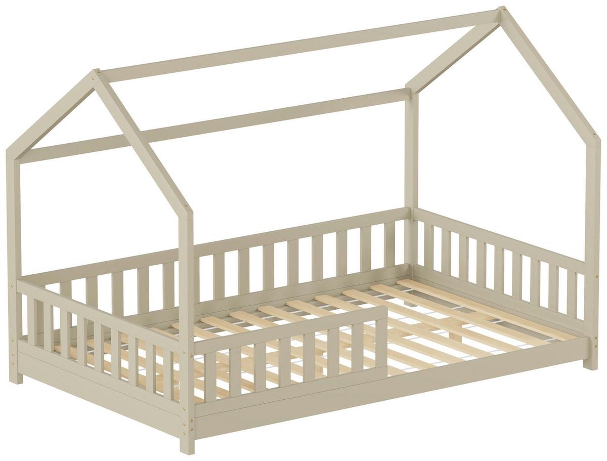 Bodenbett Kids - Beige/Naturfarben, Konventionell, Holz (120/200cm) - Mömax