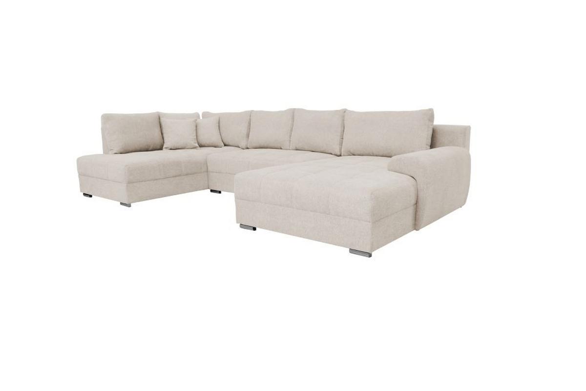 Kutna Garnitura Senso - boje kroma/krem, Moderno, tekstil/drvo (197/346/183cm) - Modern Living