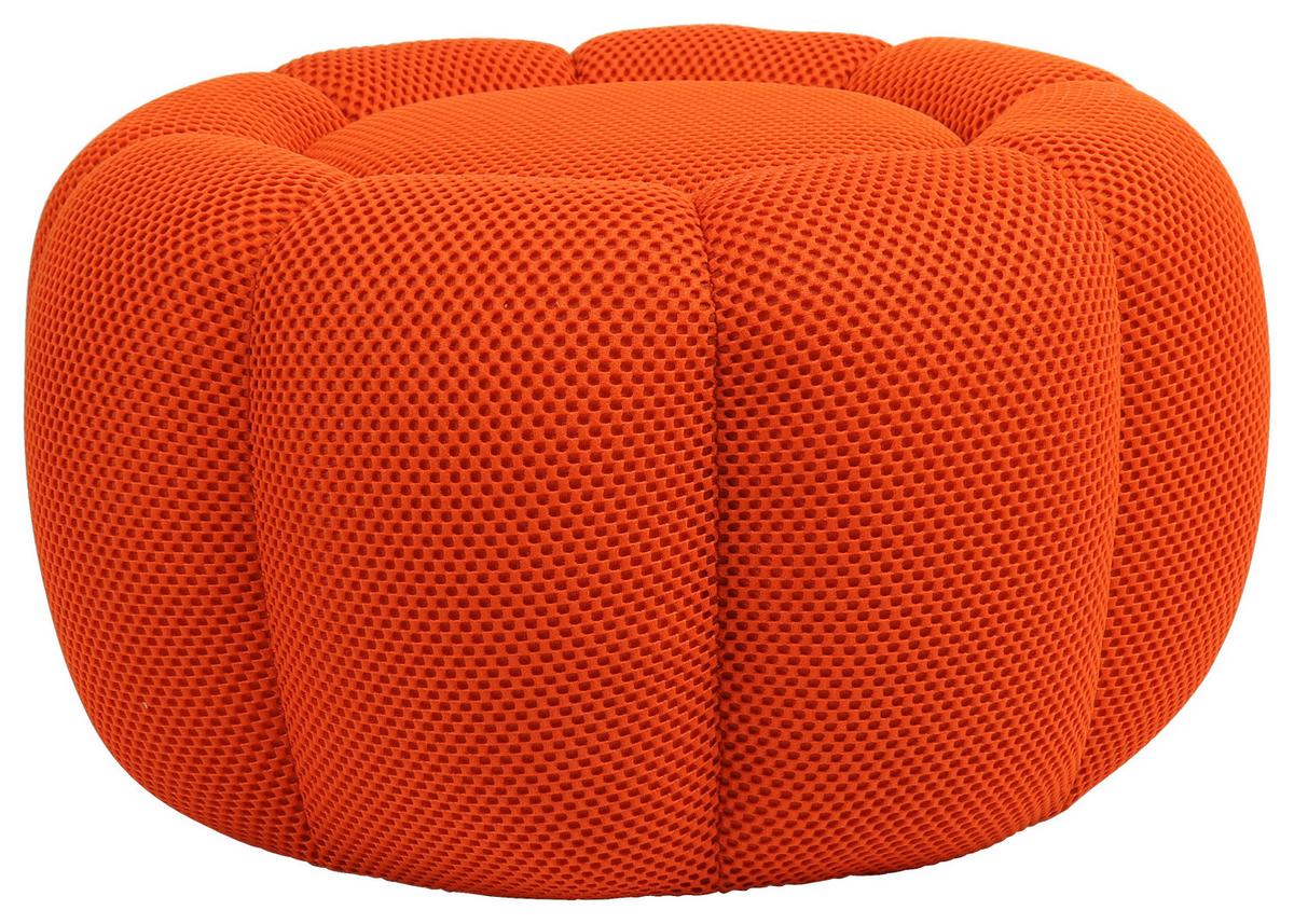 Hocker Flower in Meshstoff Orange - Orange, LIFESTYLE, Holz/Holzwerkstoff (58/58/31cm) - Mömax