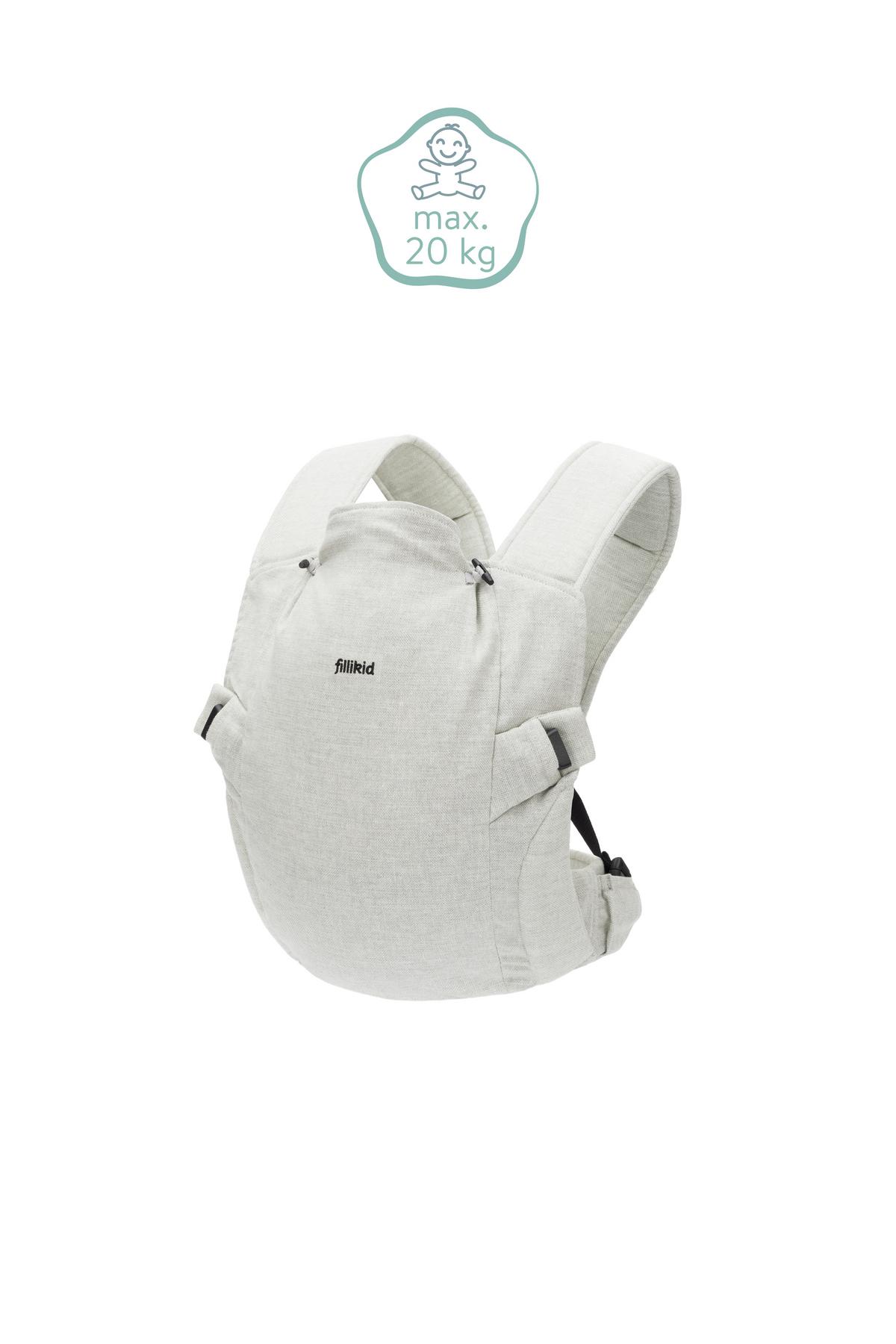 NOSIDEŁKO MC02-17 NATURAL - jasnoszary, Basics, tkanina (37/34cm) - Fillikid