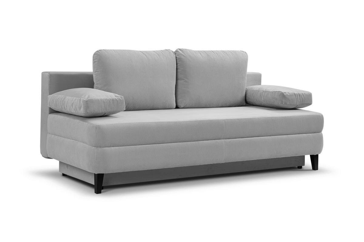 Schlafsofa Sorto Hellgrau - Hellgrau/Schwarz, Basics, Holz/Textil (200/91/100cm) - MID.YOU