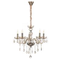 Kristall-Hängeleuchte Linda Bernsteinfarben max. 6 Watt - Bernsteinfarben, KONVENTIONELL, Glas/Metall (67/100cm)