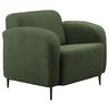 Sessel Marone Dunkelgrün Teddystoff - Dunkelgrün/Schwarz, MODERN, Textil/Metall (85/76/90cm) - Livetastic