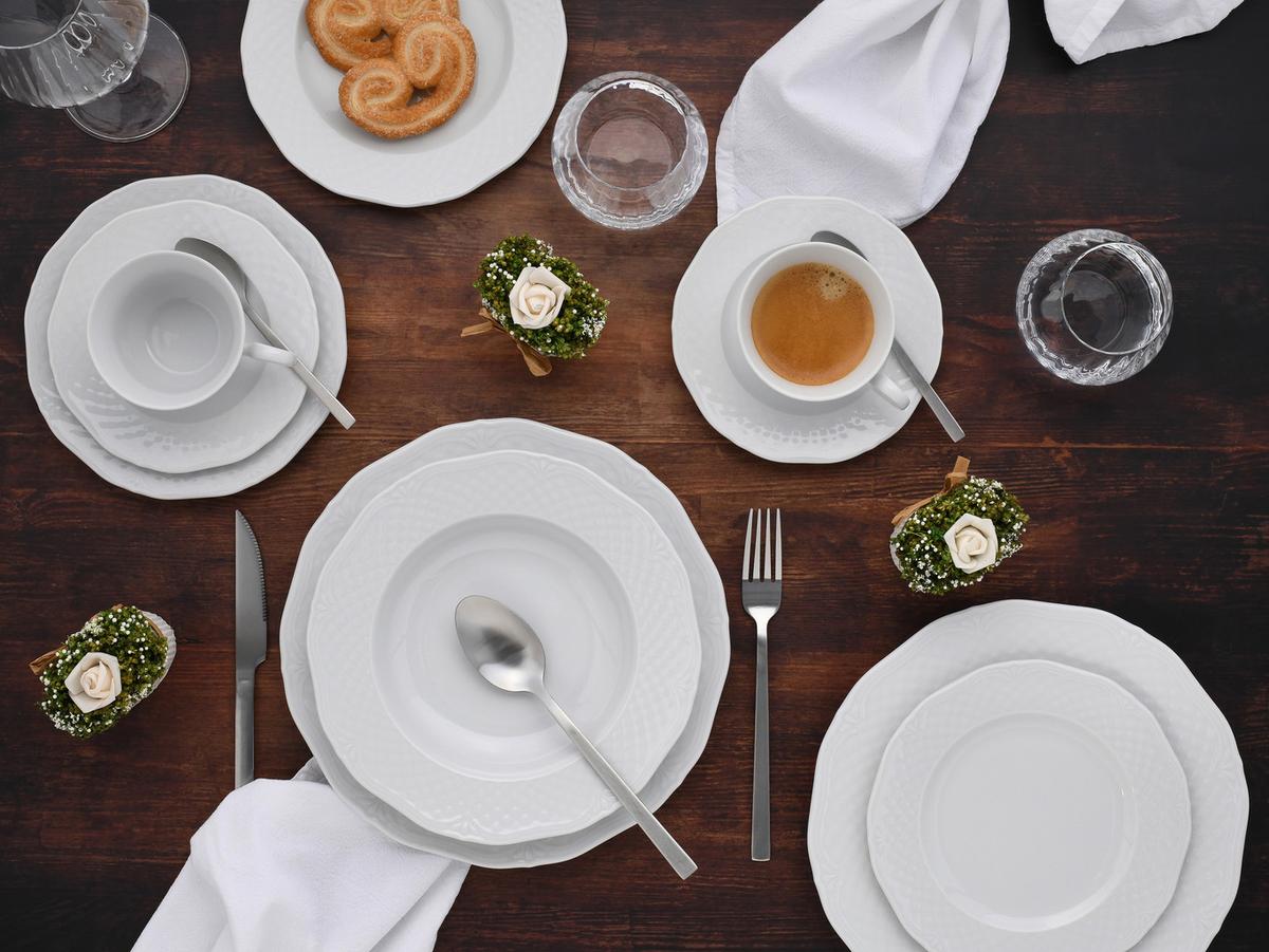 Kombinirani Servis Arianne, 30-Delni - bela, Basics, keramika - Creatable