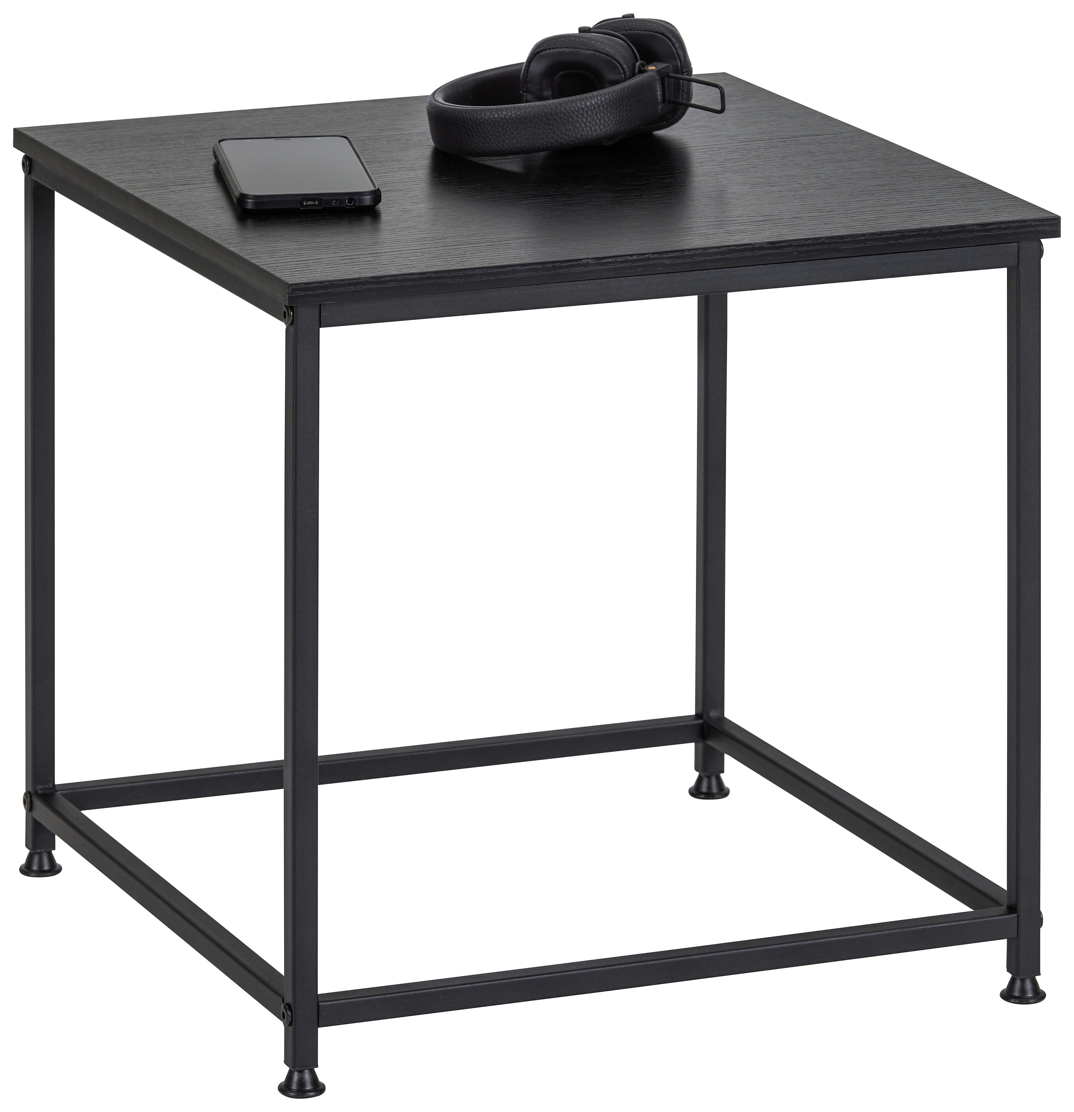 Beistelltisch aus Metall in Schwarz - Schwarz, MODERN, Holzwerkstoff/Metall (45/45/45cm) - Modern Living