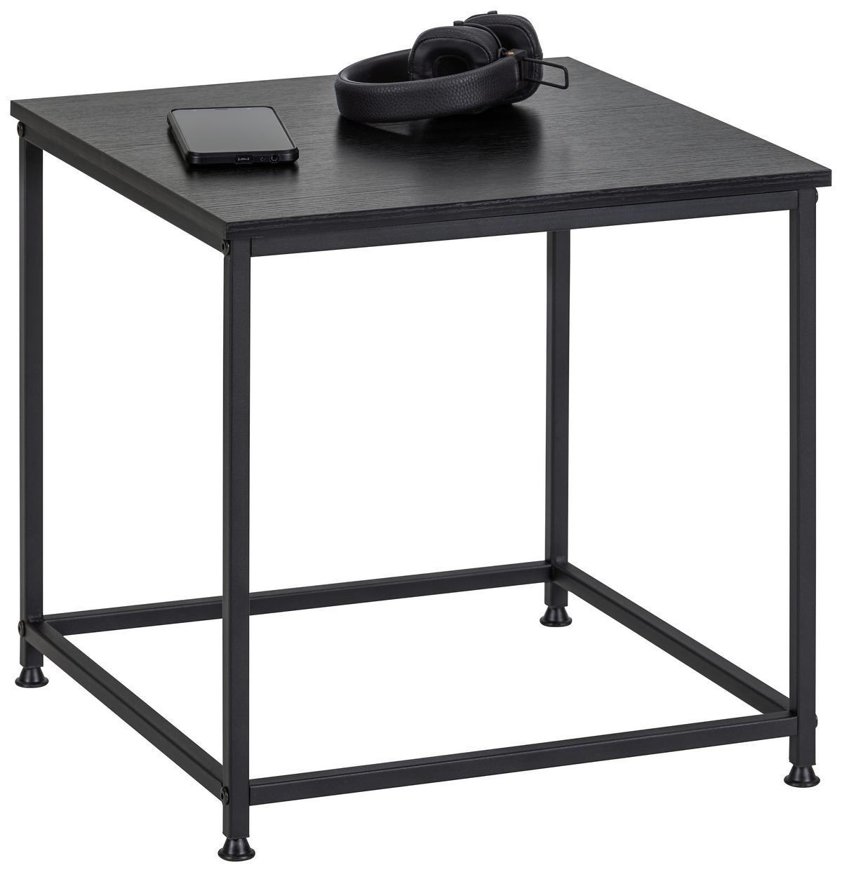 Beistelltisch aus Metall in Schwarz - Schwarz, MODERN, Holzwerkstoff/Metall (45/45/45cm) - Mömax