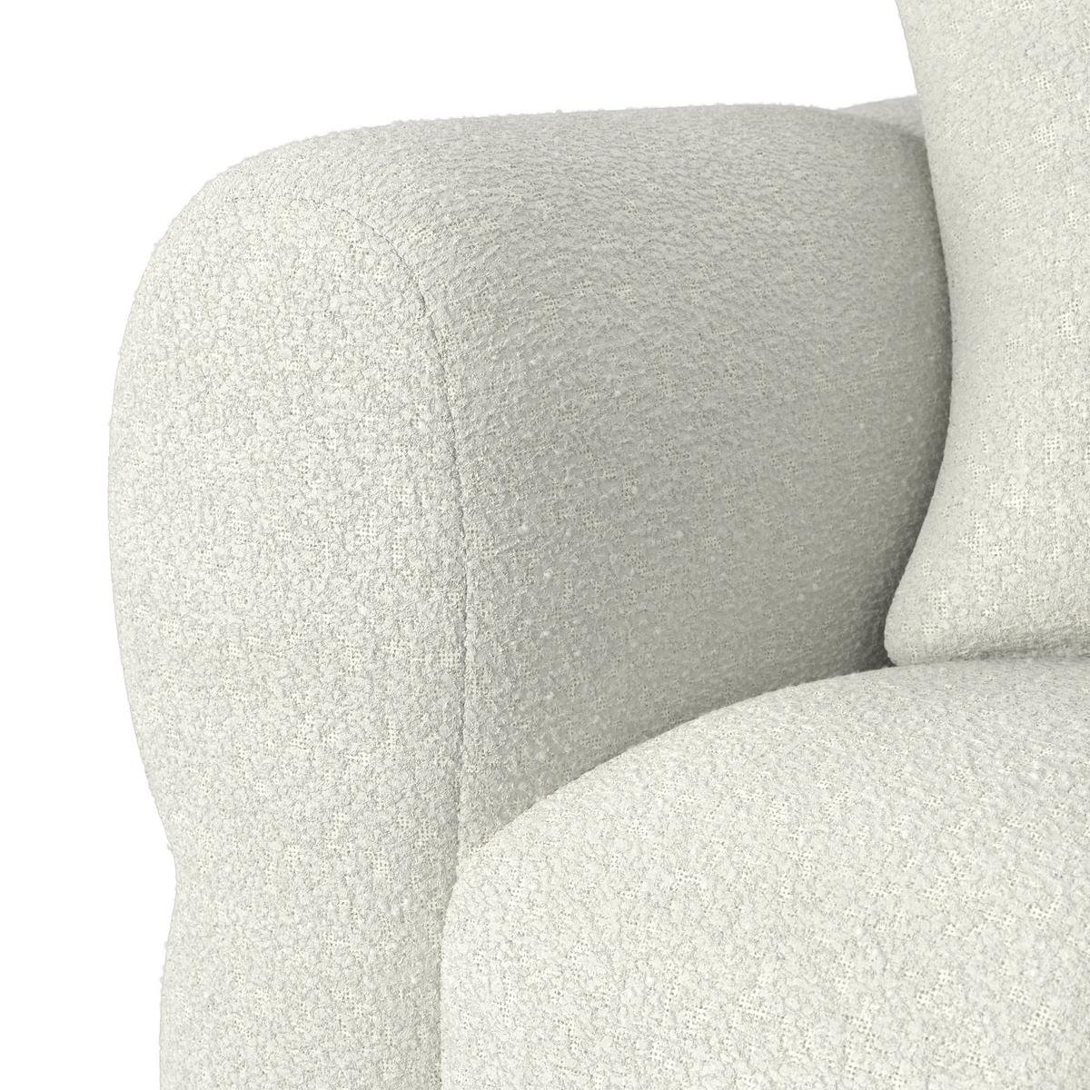 CANAPEA MARIE - alb/culoare natur, Modern, lemn/textil (230/88/77cm) - Bessagi Home