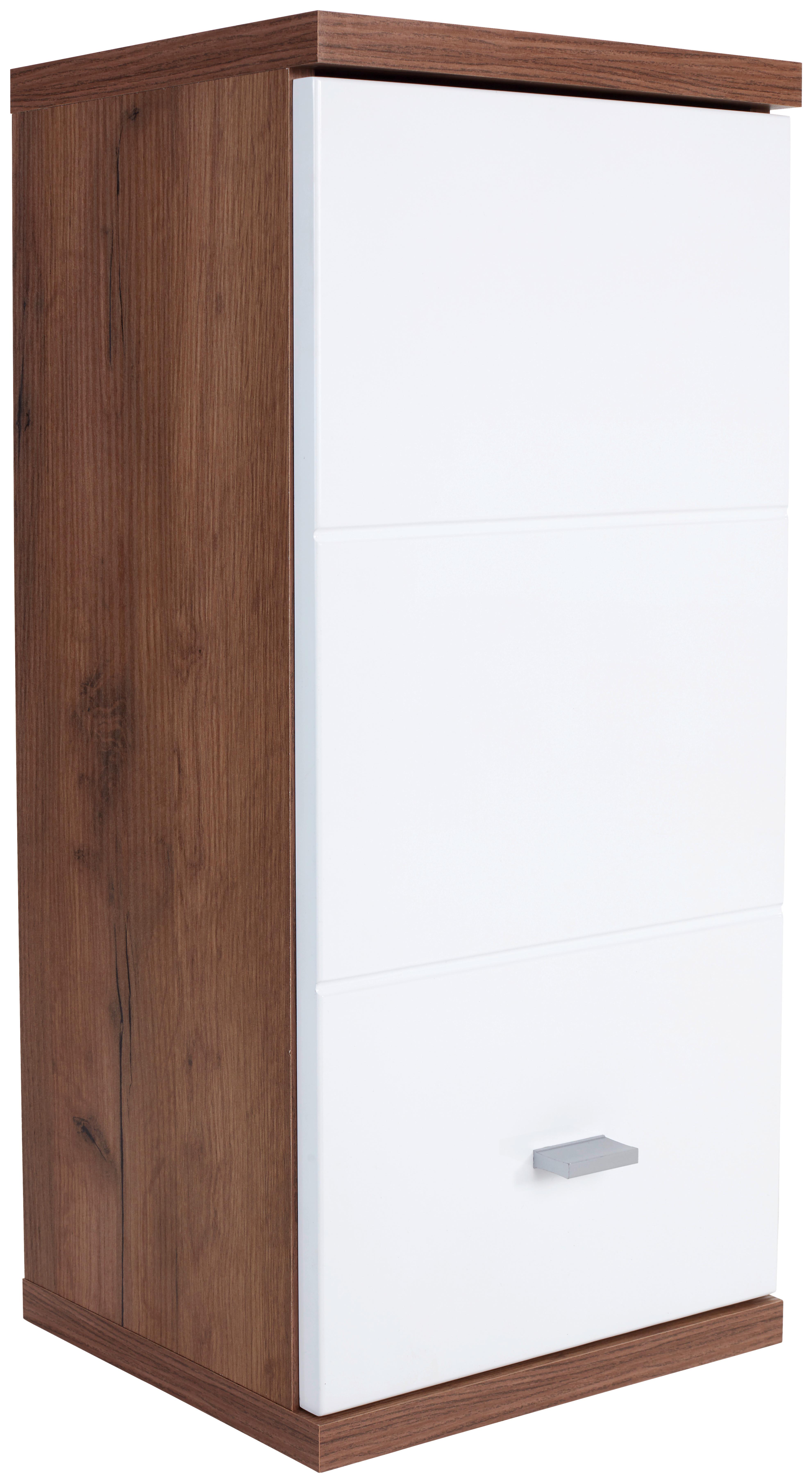 Dulap Suspendat Bari - alb/culoare lemn stejar, Konventionell, material pe bază de lemn (35/70/25cm)