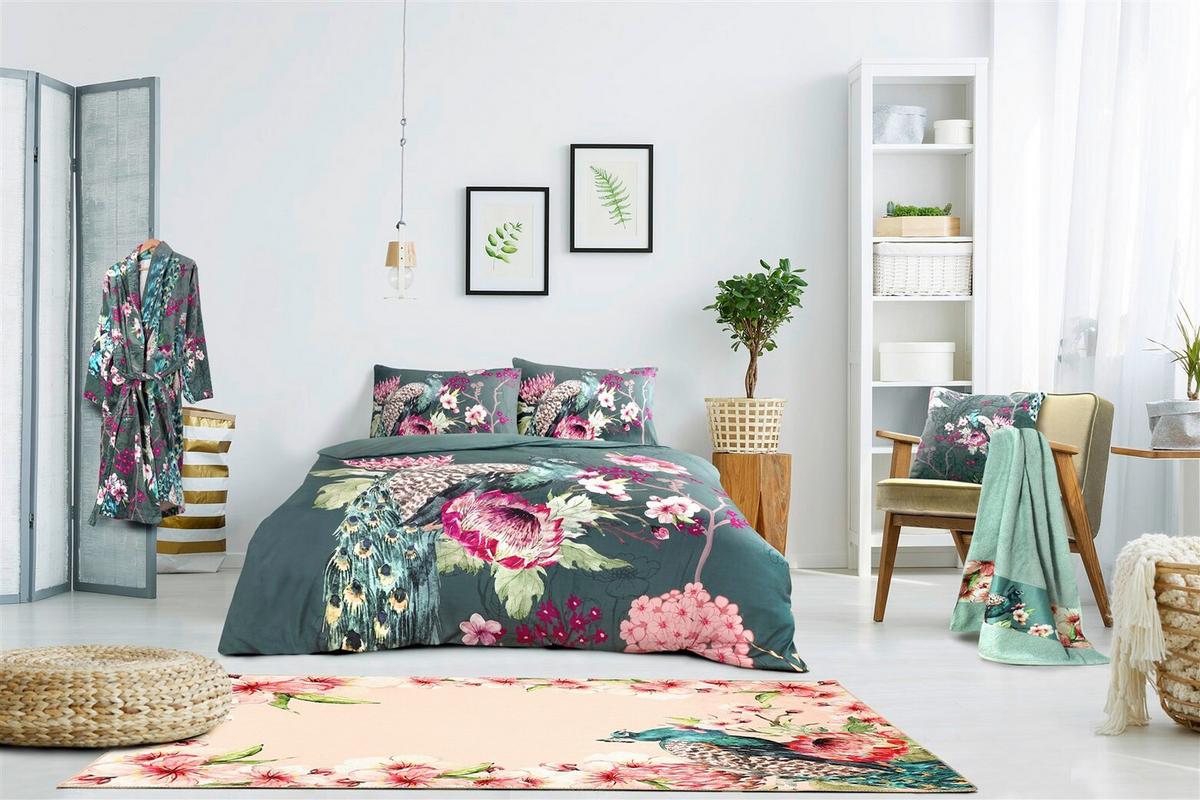 Flachwebeteppich Blossom 125 Multi/creme 80x150 - Multicolor/Creme, Basics, Textil (80/150cm) - Kayoom
