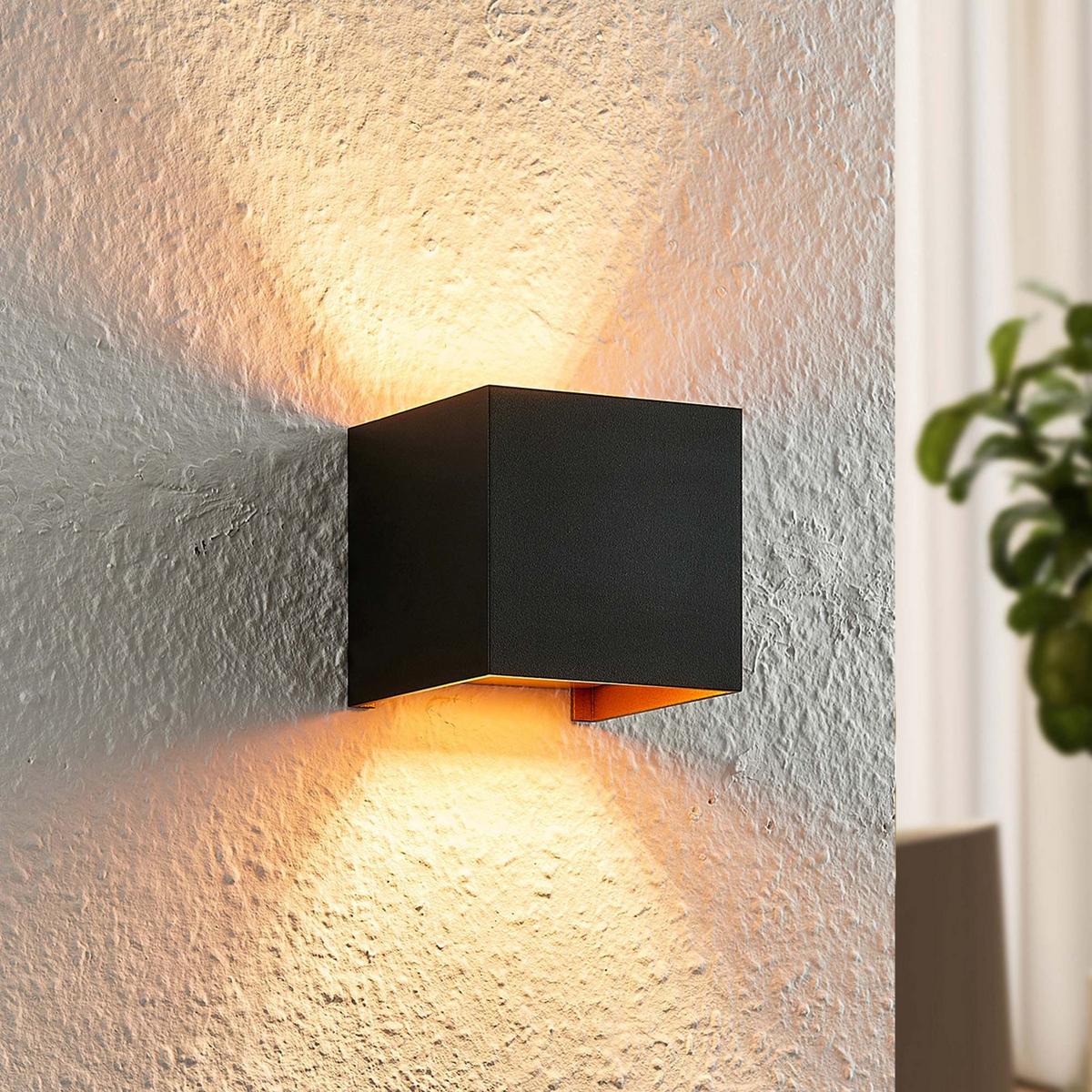 KINKIET LEON *SBN* - czarny/kolor złoty, Basics, metal (9,7/9,7/9,7cm) - Novel