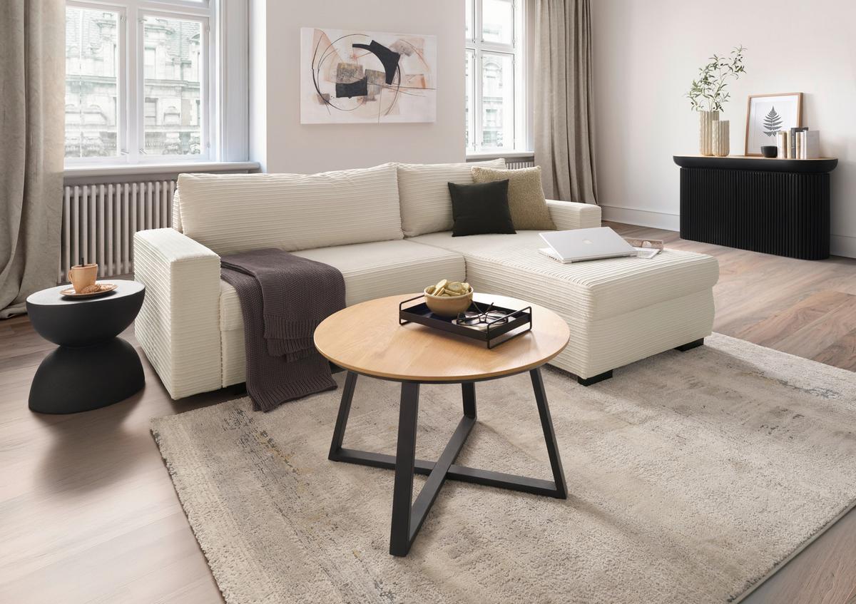 Kutna Garnitura Geneve - bež/crna, Konvencionalno, tekstil/plastika (225/86/167cm) - Mömax