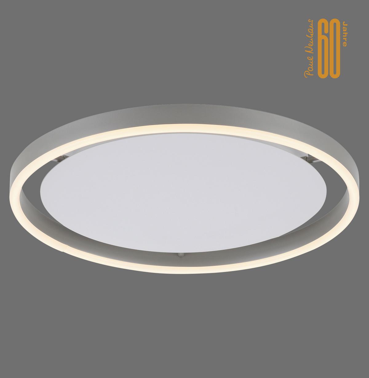 LAMPA SUFITOWA LED 15391-95 RITUS - kolor aluminiowy, Design, tworzywo sztuczne/metal (39,3/39,3/5,3cm)