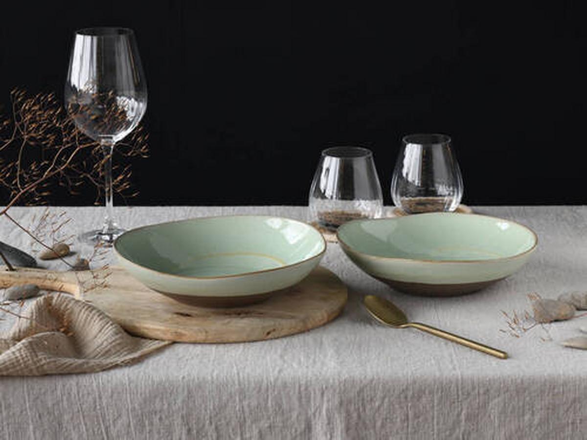 Set Posod Basalt, 2-Delni - žajbljevo zelena, Trend, keramika (22,5cm) - Creatable