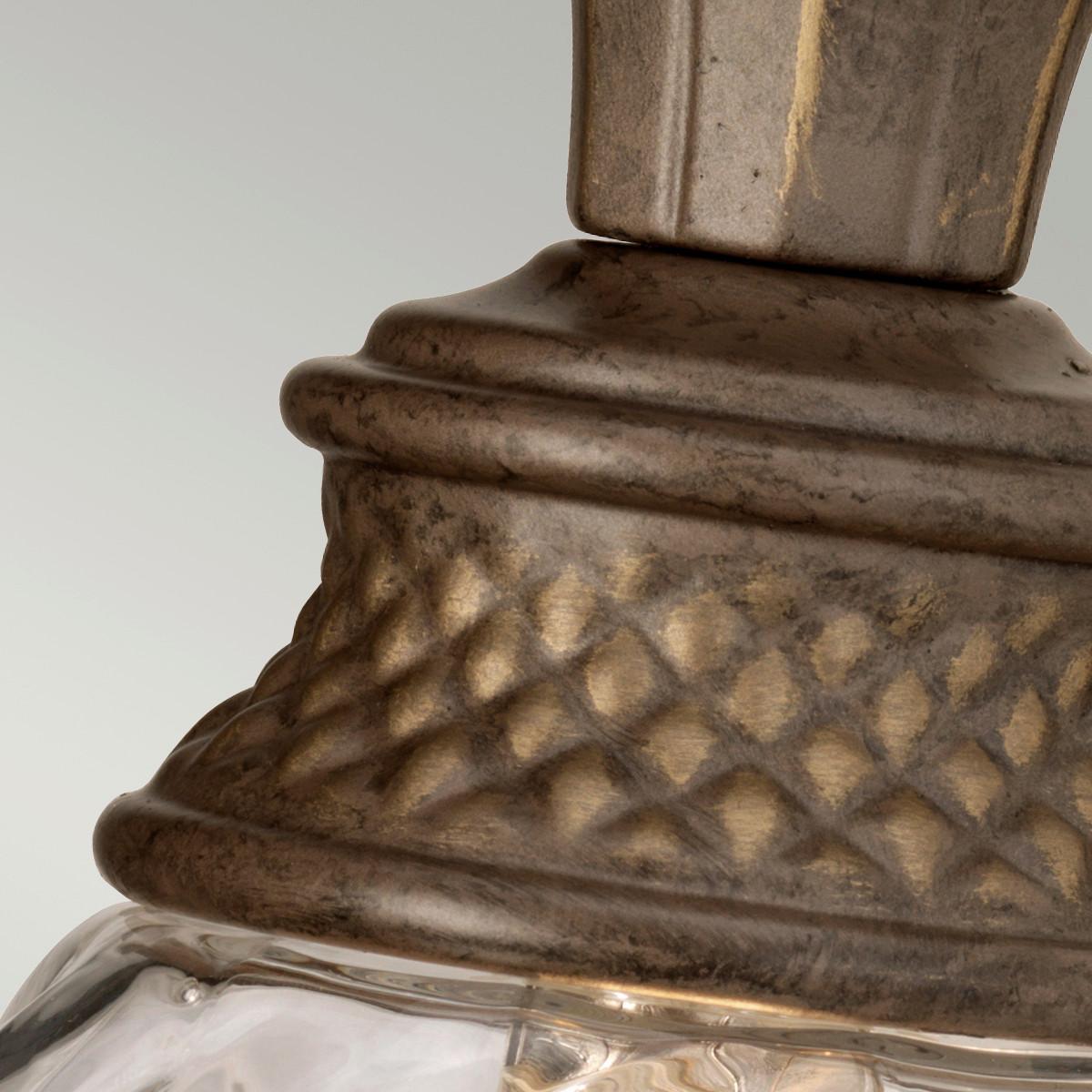 Fürdőszobai Falilámpa Hk-Plant-Bath-Pz - bronzszínű, Lifestyle, üveg/fém (22/12,4/16.5cm) - Elstead Lighting