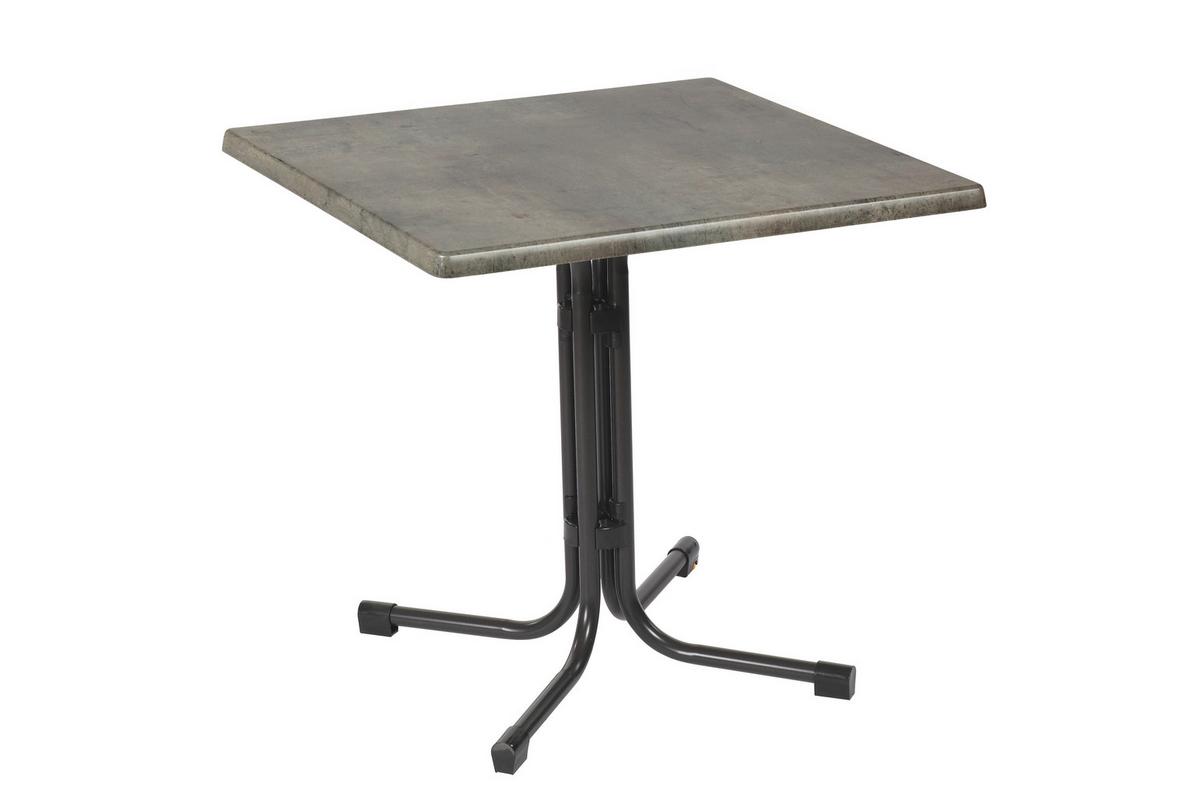 Vrtna Zložljiva Miza Acamp, Siva - siva/antracit, Basics, kovina/leseni material (80/80/72cm) - Gardenson