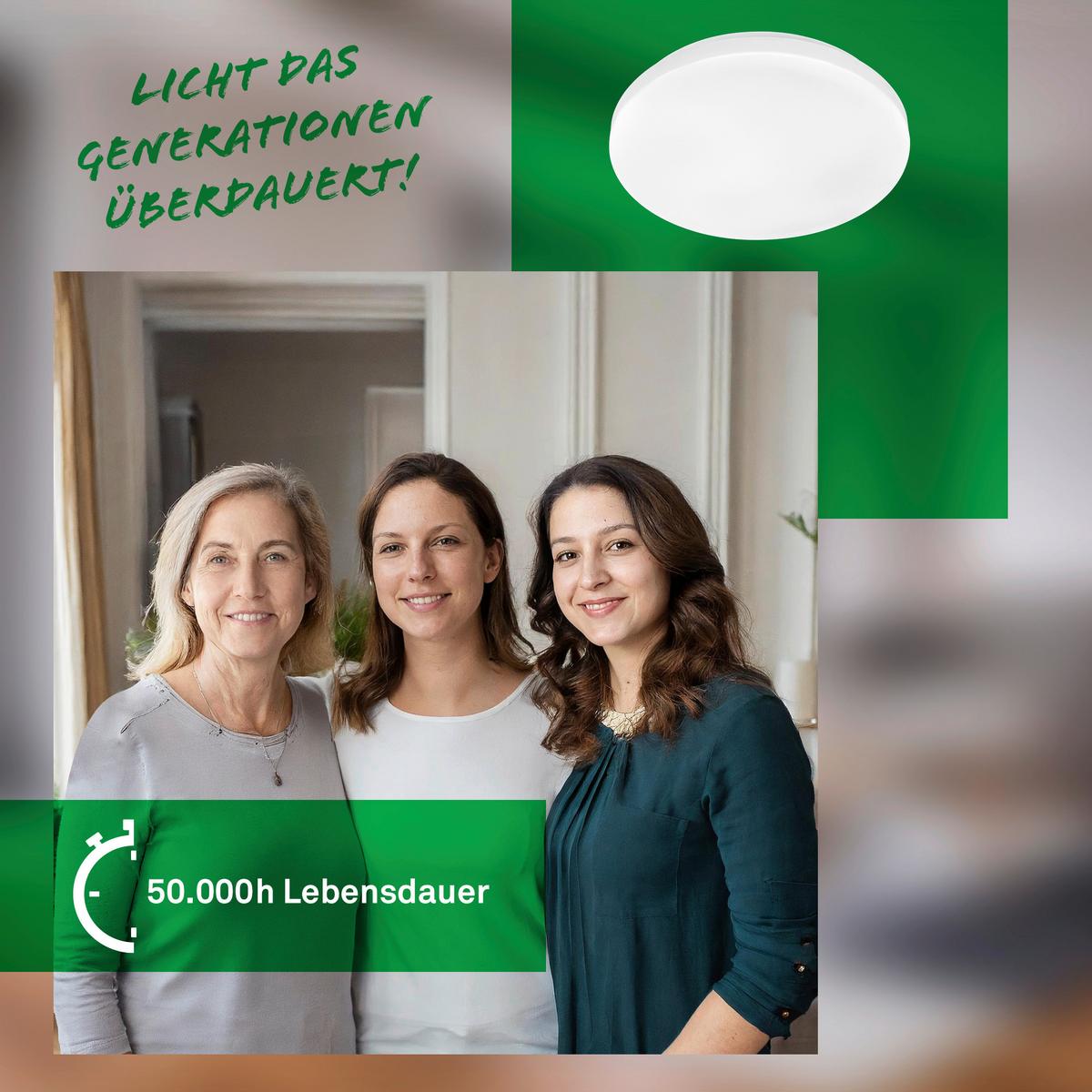 LAMPA SUFITOWA LED 3866016 ELIPSO A - biały, Basics, tworzywo sztuczne (29/6cm)