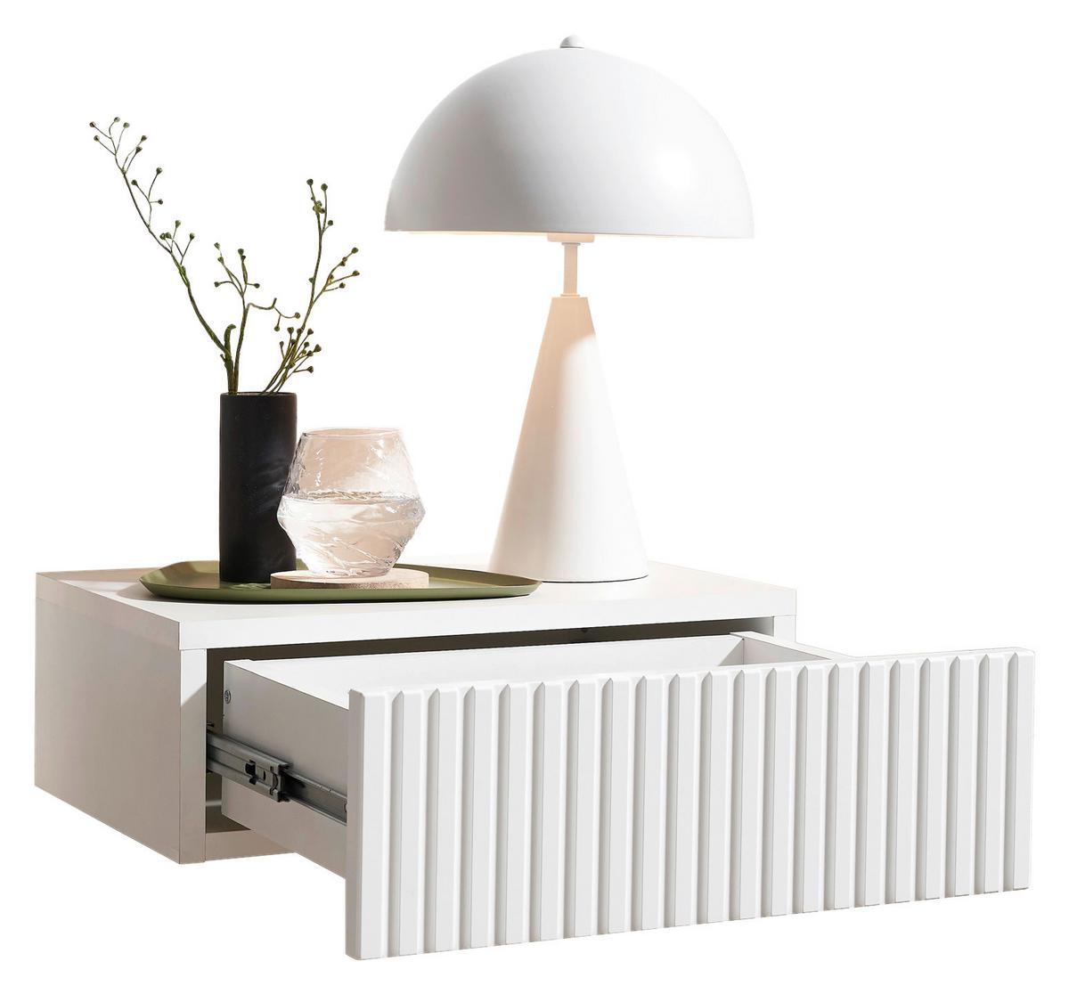 SZAFKA NOCNA TABONI - biały, Konventionell, materiał drewnopochodny (42/14/30cm) - Boxxx