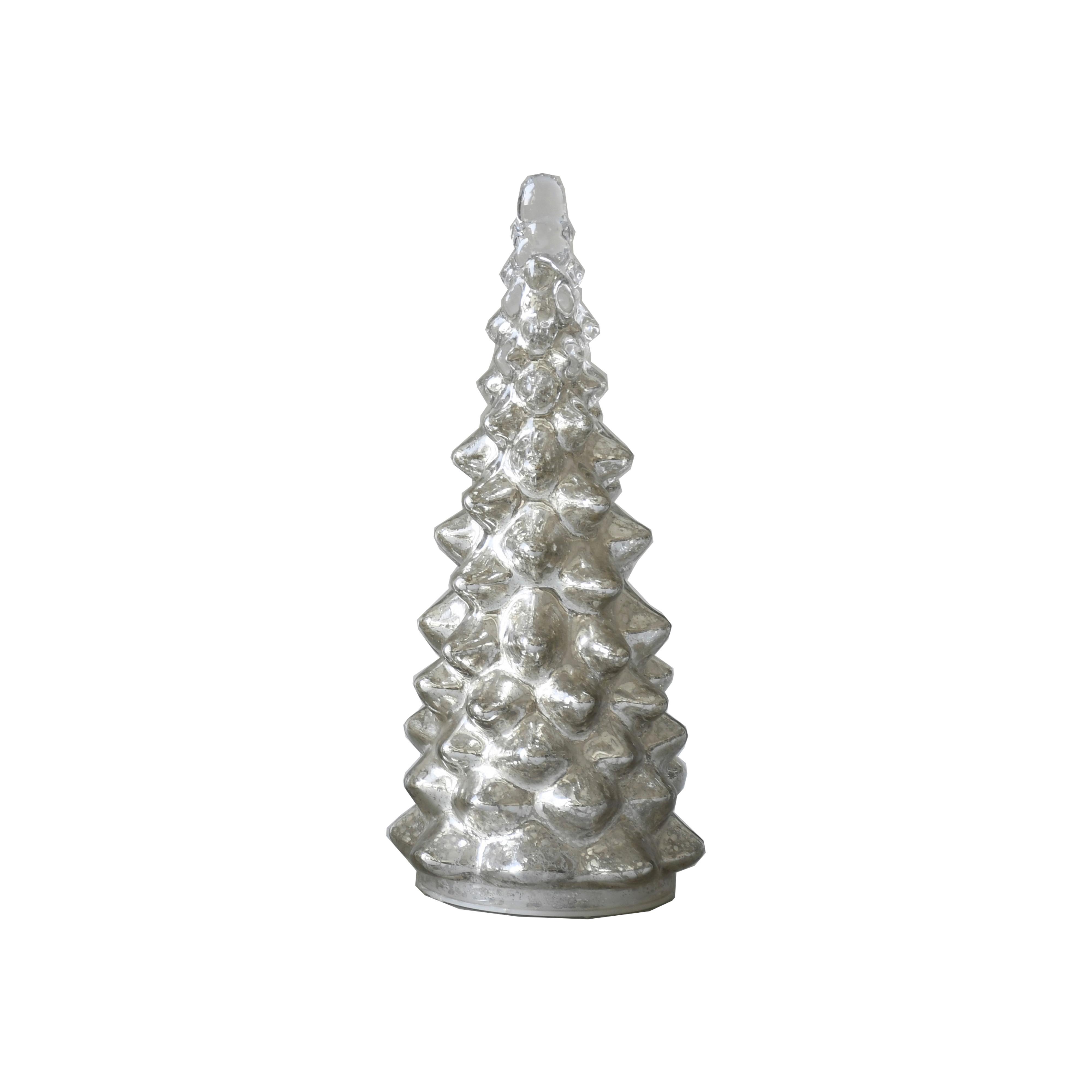 DRZEWO DEKORACYJNE XMM231133 - kolor srebrny, Lifestyle, szkło (11/25cm) - X-Mas