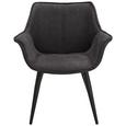 Stuhl Grau/Schwarz - Schwarz/Grau, LIFESTYLE, Textil/Metall (63/75,5/67,5cm) - Modern Living Stuhl Grau/Schwarz - Schwarz/Grau, LIFESTYLE, Textil/Metall (63/75,5/67,5cm) - Modern Living