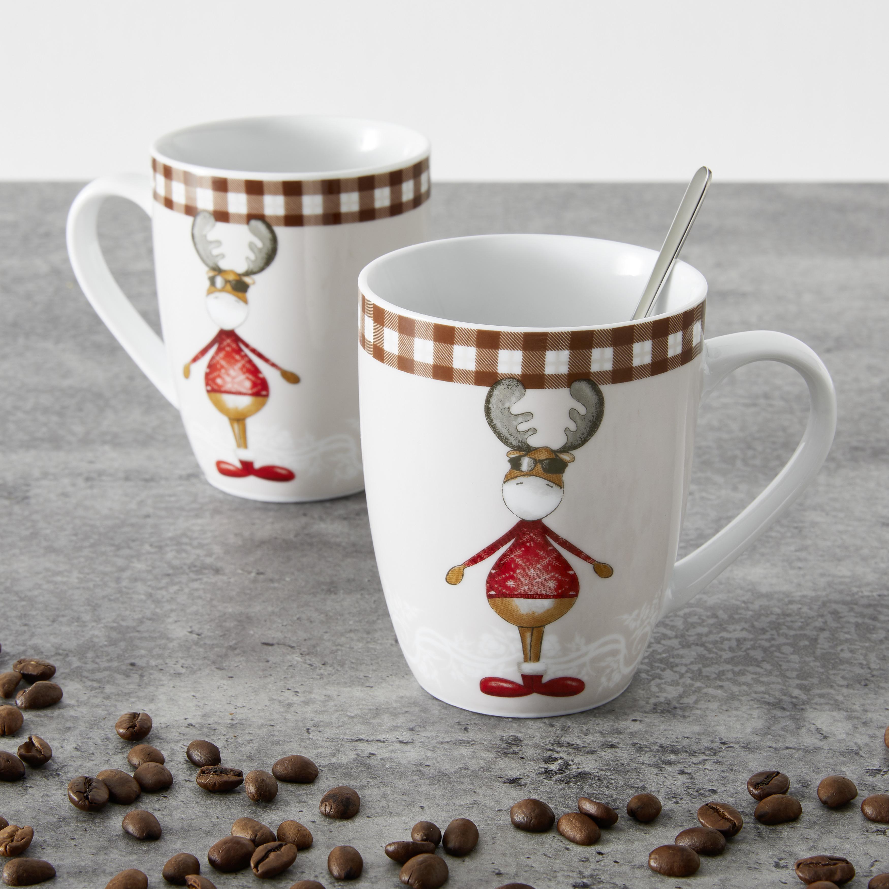 Kaffeebecherset Moosy, 2-teilig - Multicolor, KONVENTIONELL, Keramik (8,4/10,4cm) - Bessagi Home
