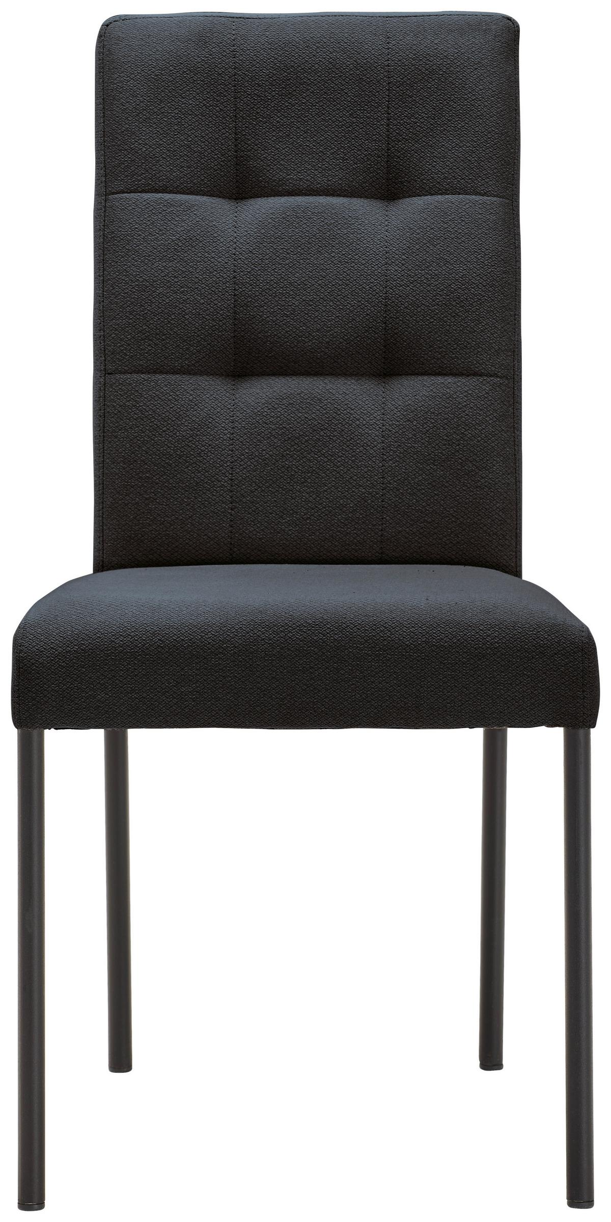 KRZESŁO NANDIA - czarny/szary, Design, metal/tkanina (46/91/61cm) - home24