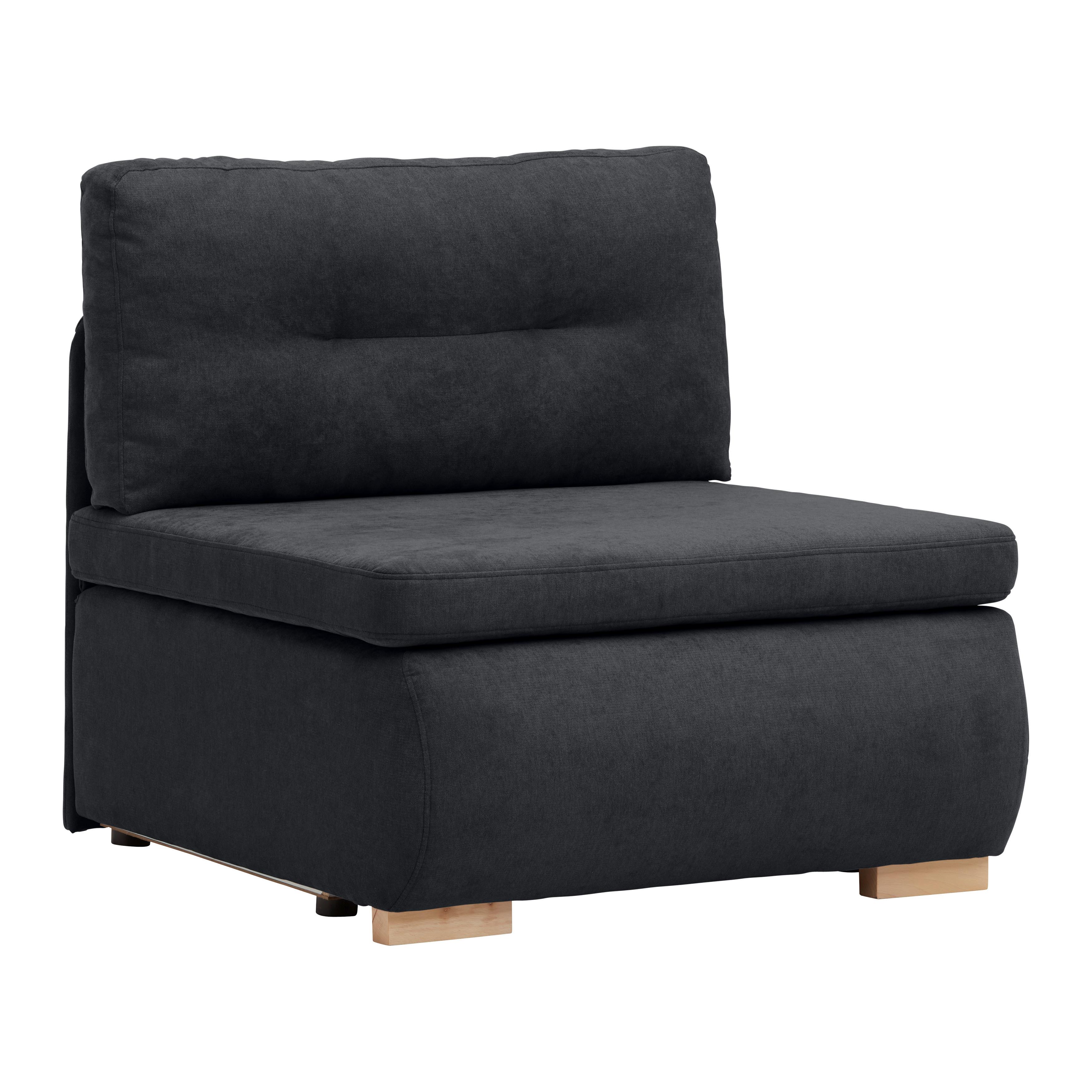 Fotelja Na Razvlačenje Modena - prirodne boje/crna, tekstil/plastika (89/88/90cm) - Modern Living