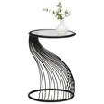 Beistelltisch in Schwarz - Schwarz, MODERN, Glas/Metall (38/53cm) - Modern Living Beistelltisch in Schwarz - Schwarz, MODERN, Glas/Metall (38/53cm) - Modern Living