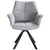 STOL MED ARMSTÖD ANTONIA - grå/svart, Modern, metall/textil (45/88/62cm) - Mömax