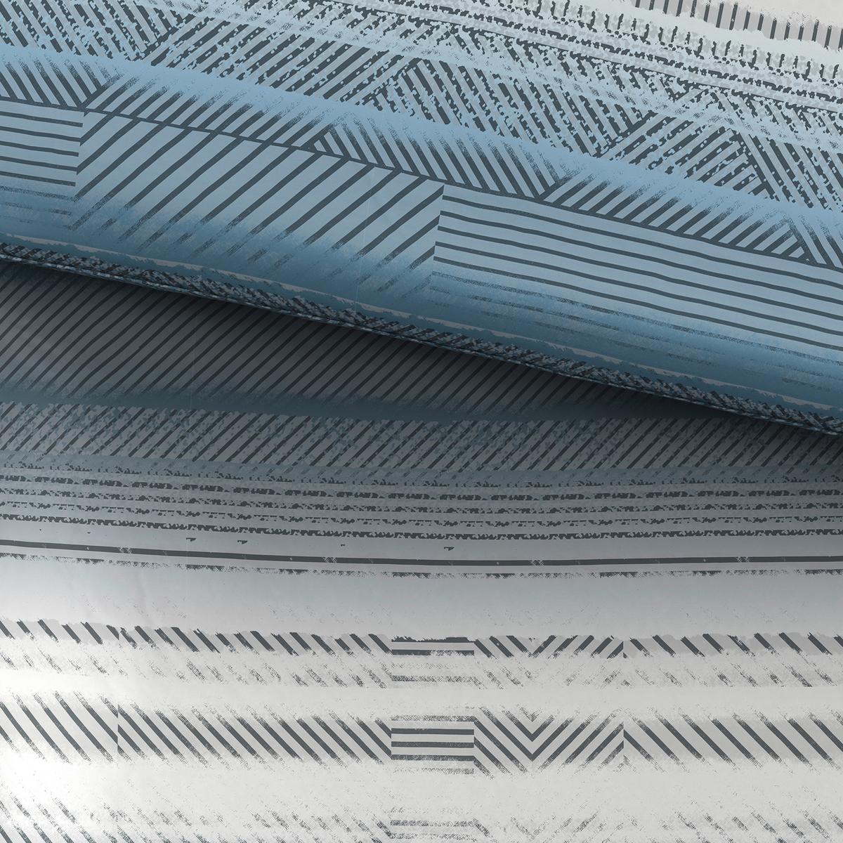 Bettwäsche Bruno XL ca. 155x200cm - Blau/Petrol, MODERN, Textil (155/220cm) - Premium Living