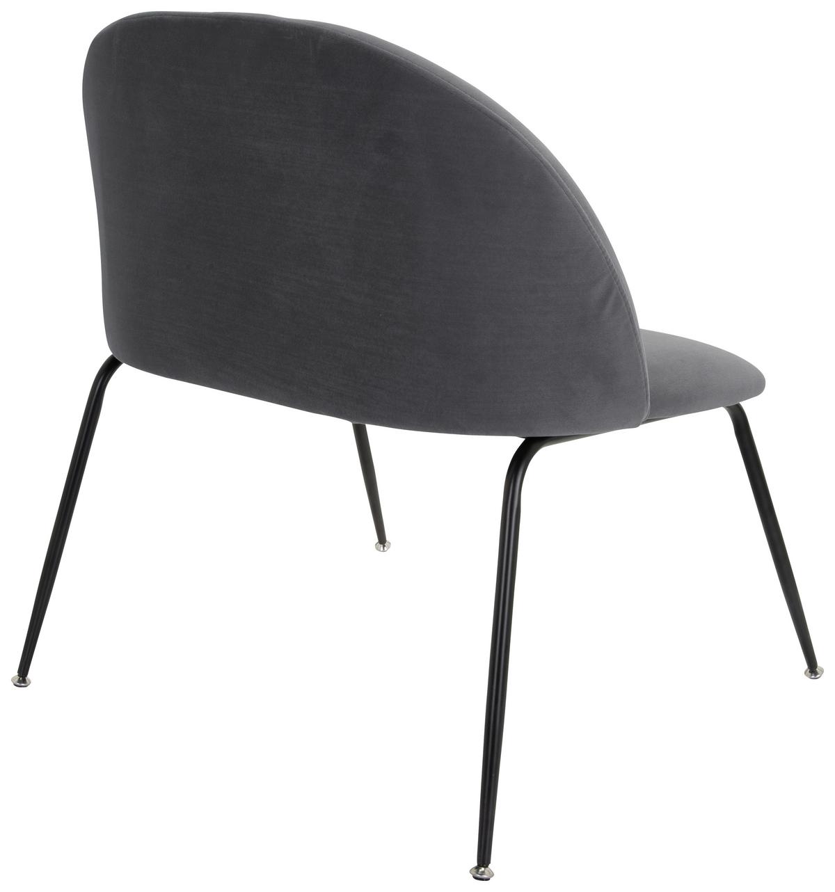 Stol Velvo, Siva - siva/črna, Basics, kovina/tekstil (72/80/65cm) - MID.YOU