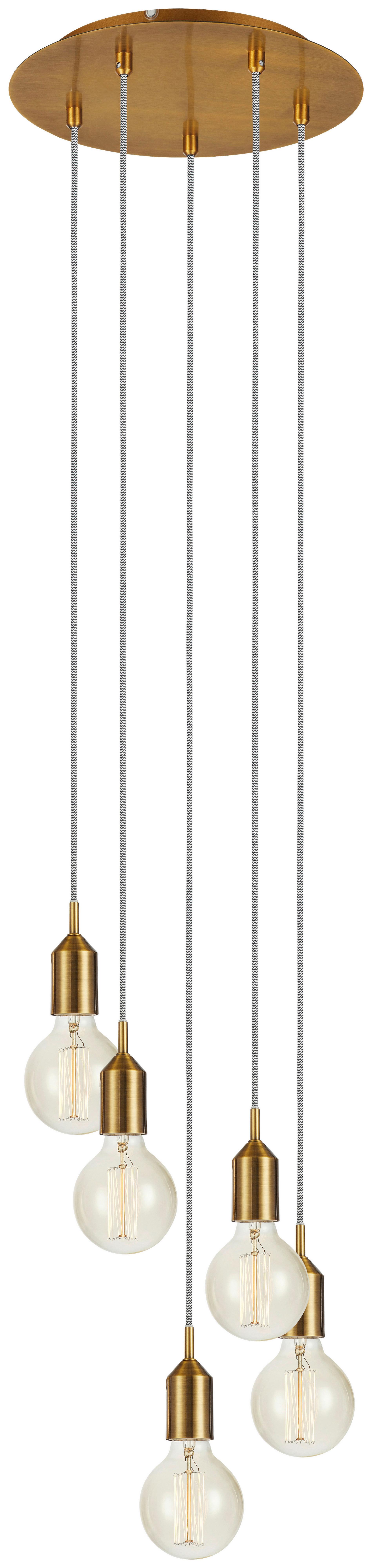 Hängeleuchte Bronx Pendant max. 60 Watt - Messingfarben, Basics, Metall (32/32/166cm) - Markslöjd