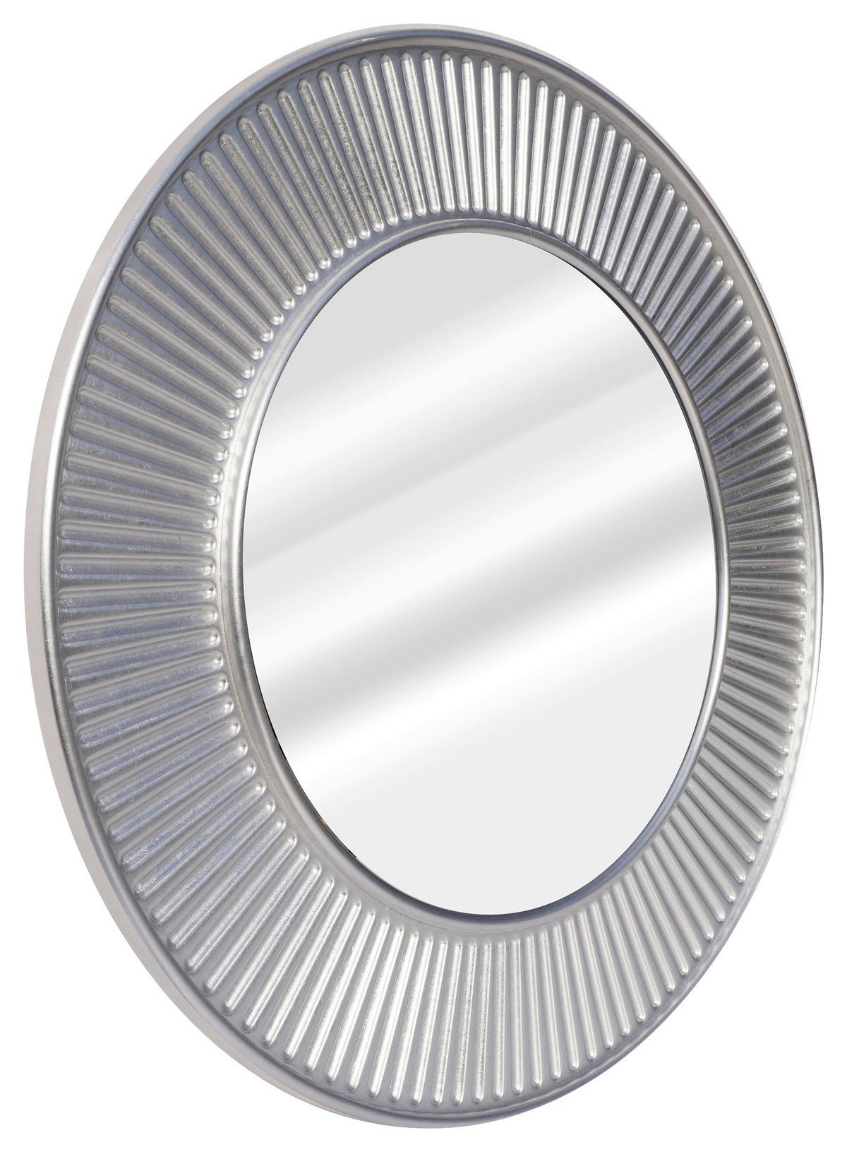 Zidno Ogledalo Venus - srebrne boje, Moderno, staklo/drvni materijal (80/80/2cm) - Modern Living