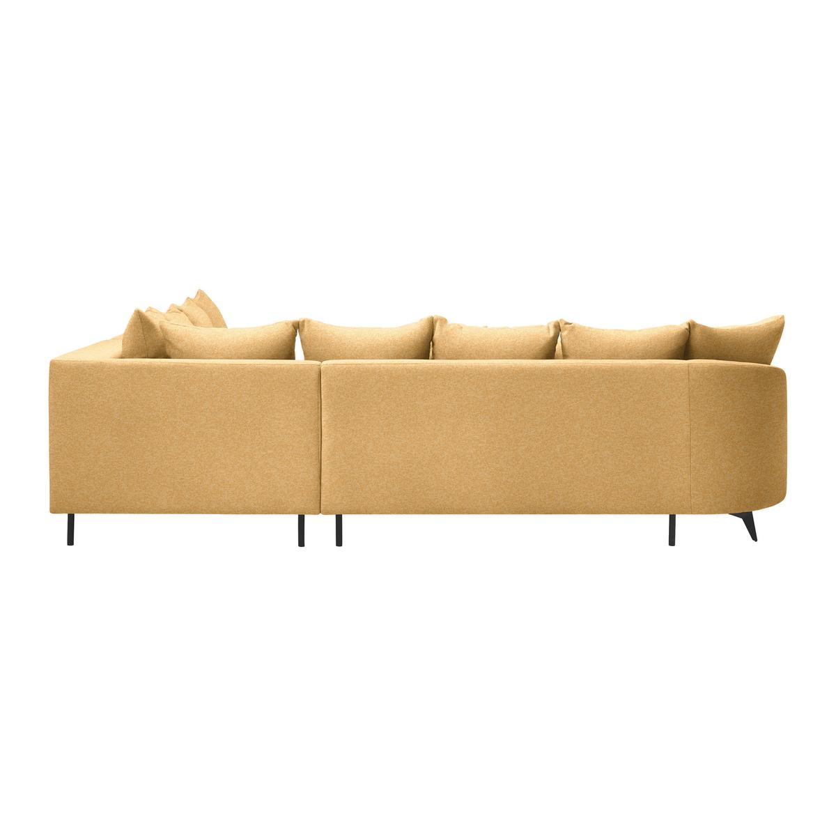Ecksofa Axel Senfgelb - Senfgelb/Schwarz, MODERN, Textil/Metall (291/87/250cm) - Mömax