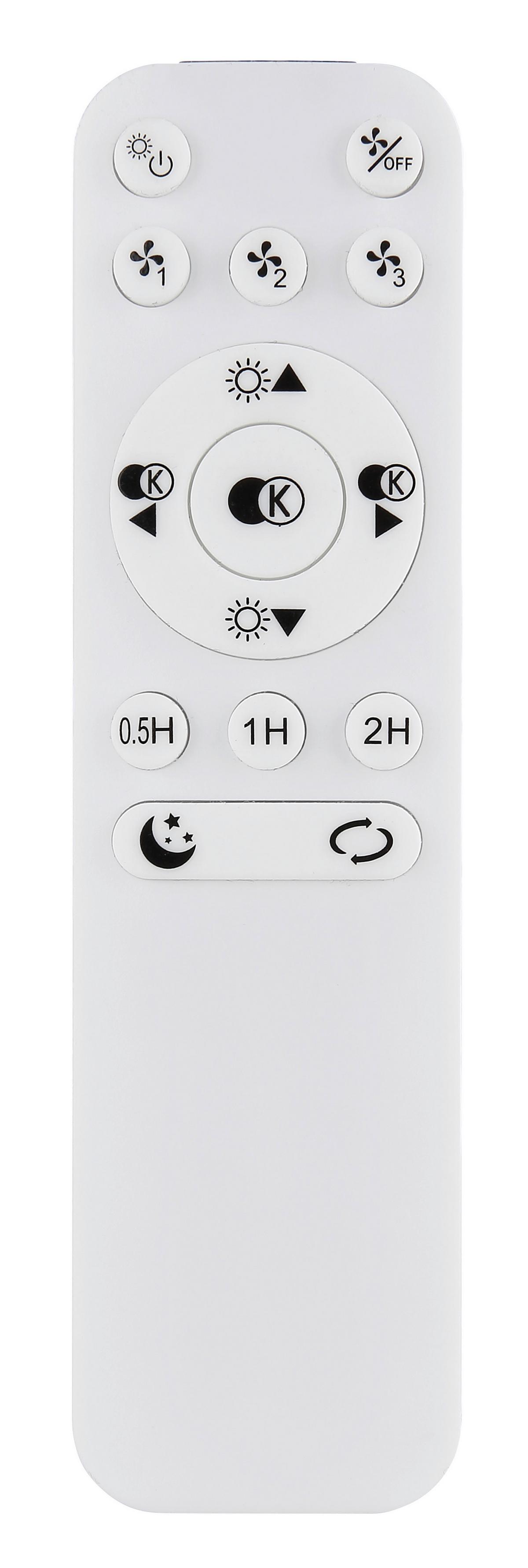 Stropni Ventilator 03654 - barve kroma/bela, Basics, kovina/umetna masa (50/17,5cm) - Globo