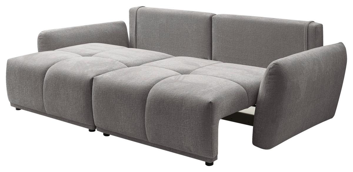 Trosjed Alia - tamno siva/crna, Moderno, tekstil/plastika (254/74-94/119cm) - Premium Living