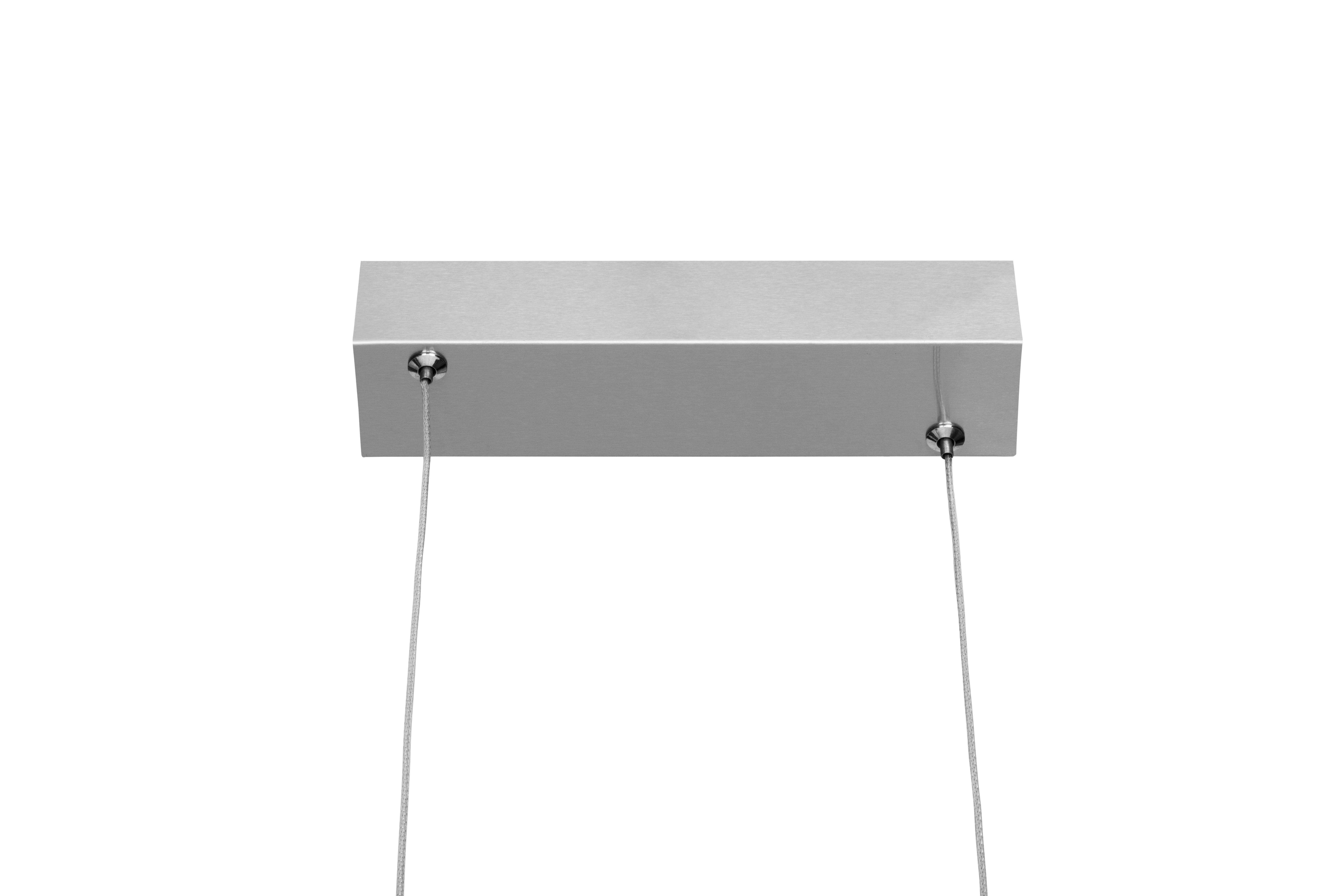 LAMPA WISZĄCA LED FINE *SBB* - kolor niklowy, Basics, tworzywo sztuczne/metal (110/6/120cm) - Boxxx