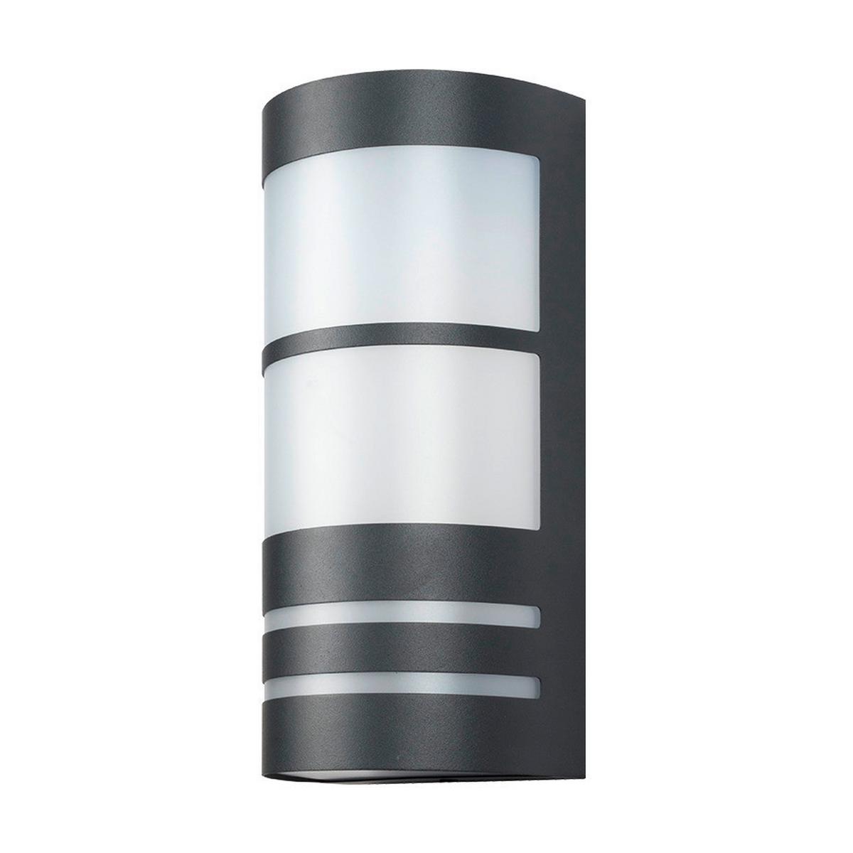 Kültéri Falikar Newark 66011 - opál/sötétszürke, műanyag/fém (25.6/12cm)