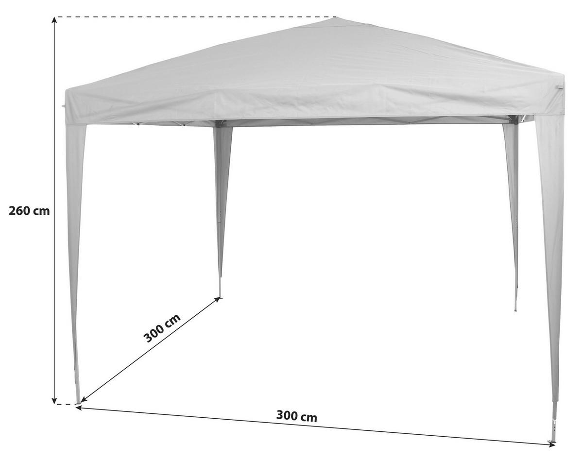 Pavillon Siena Garden 300x300 cm wetterbeständig - Taupe, KONVENTIONELL, Textil (300/260/300cm) - Siena Garden