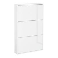 Omara Z Loputami Za Čevlje Espresso, Bela, Visoki Sijaj - bela/visoki sijaj, Konvencionalno, leseni material (65/106/15cm) - Mömax