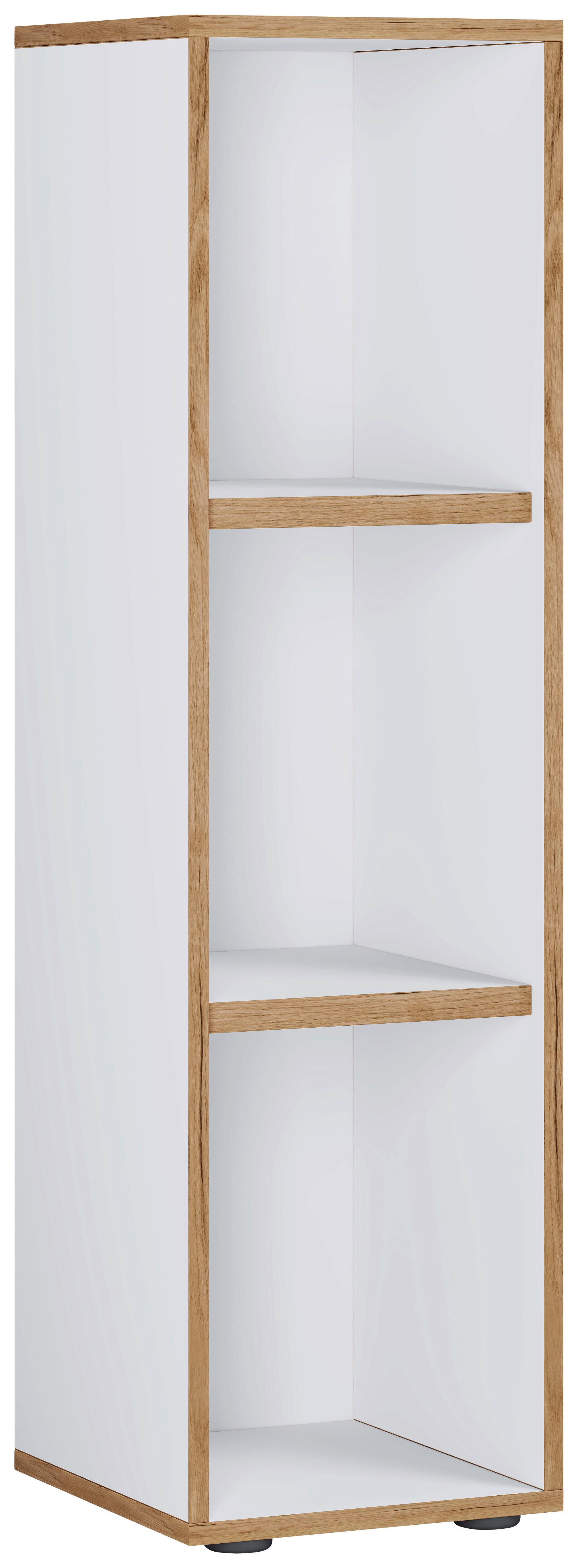 AKTENREGAL SALIA B30 - Honigeiche/Weiss, Design, Holzwerkstoff/Kunststoff (30/110/33cm) - MID.YOU
