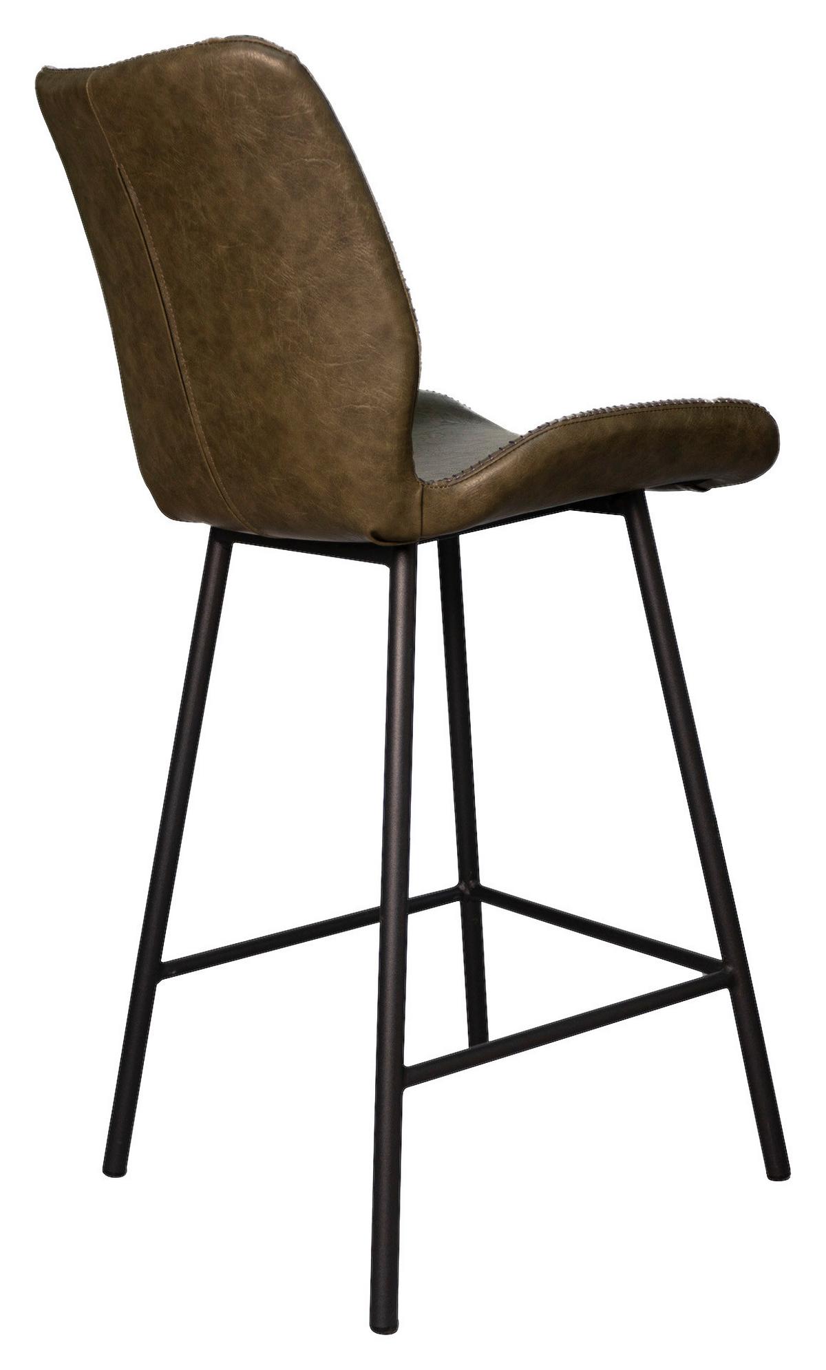 Barhocker-Set Barron 2er-Set ca. 47x99 cm Grün - Schwarz/Grün, KONVENTIONELL, Kunststoff/Textil (47/99/55cm) - MID.YOU