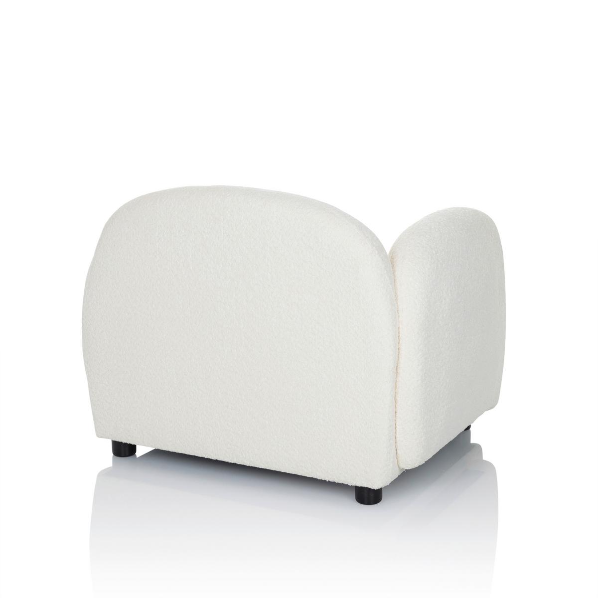 Naslanjač Verduna, Bela - črna/bela, Moderno, umetna masa/tekstil (87/65/76cm) - MID.YOU