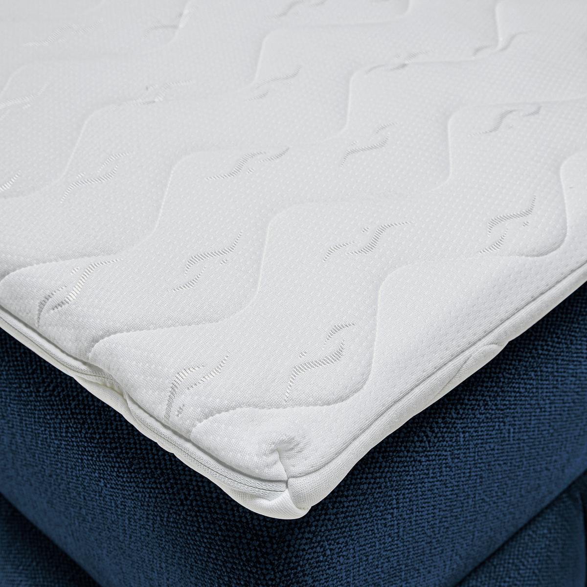Boxbett Elaris Blau ca. 160x200cm - Blau/Chromfarben, KONVENTIONELL, Kunststoff/Textil (160/200cm) - Mömax