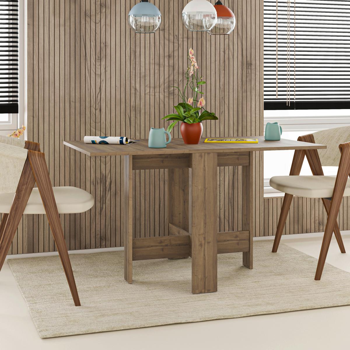 Jedilna Miza Artemio, Barva Temnega Hrasta, 130x76cm - temni hrast, Design, leseni material (130/76/73cm) - Livetastic