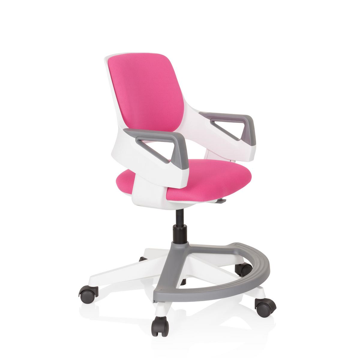 Jugenddrehstuhl Kid Flex ca. 53x80-93x60 cm Pink - Pink/Weiß, Basics, Kunststoff (53/80-93/60cm) - MID.YOU