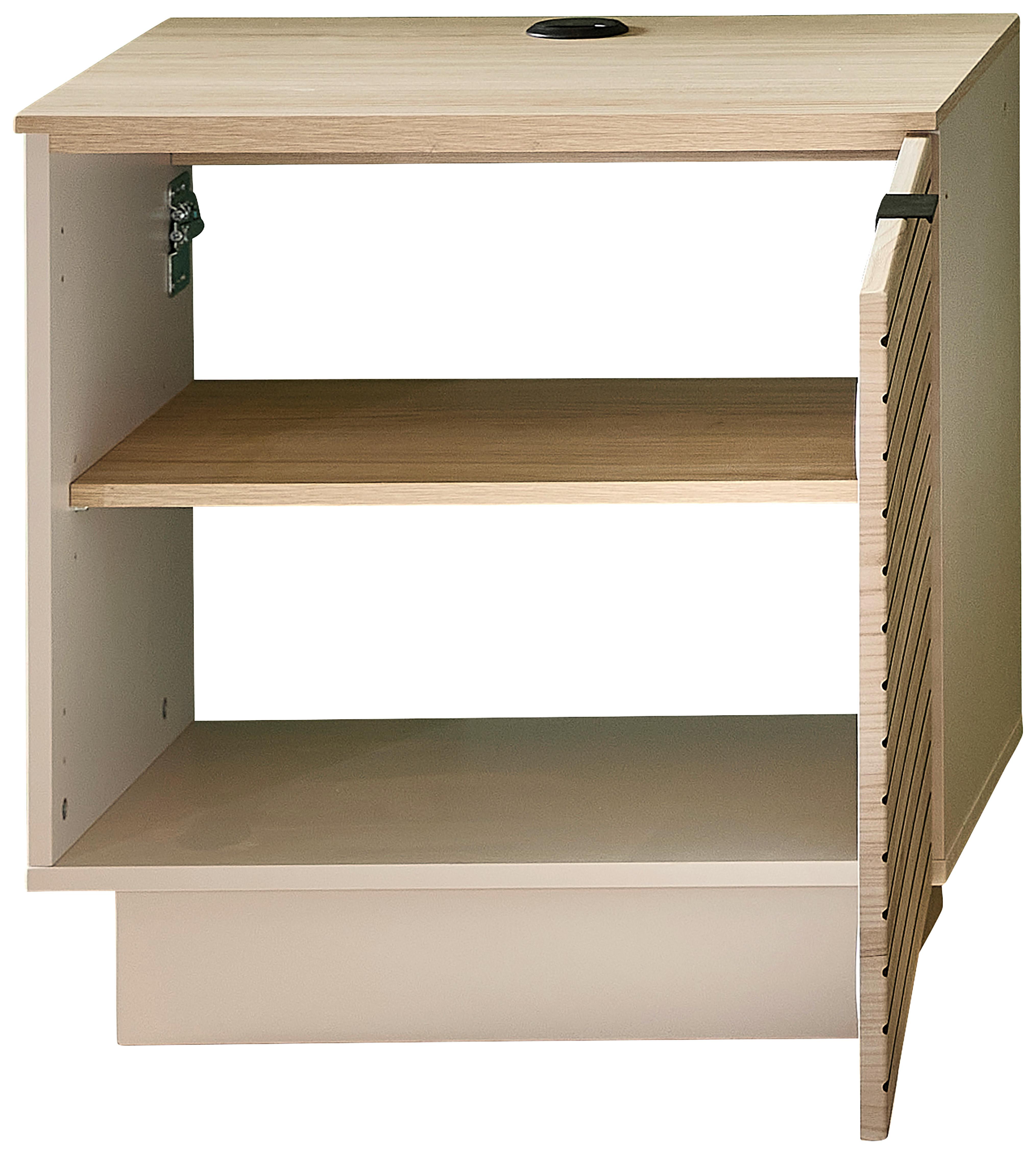 TV-Element Memphis Eichefarben/Kaschmir - Kaschmir/Eichefarben, MODERN, Holzwerkstoff/Metall (60/51/44cm) - Premium Living