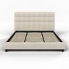 POLSTERBETT FREDERICO - Beige/Schwarz, MODERN, Holz/Holzwerkstoff (180/200cm) - Bessagi Home