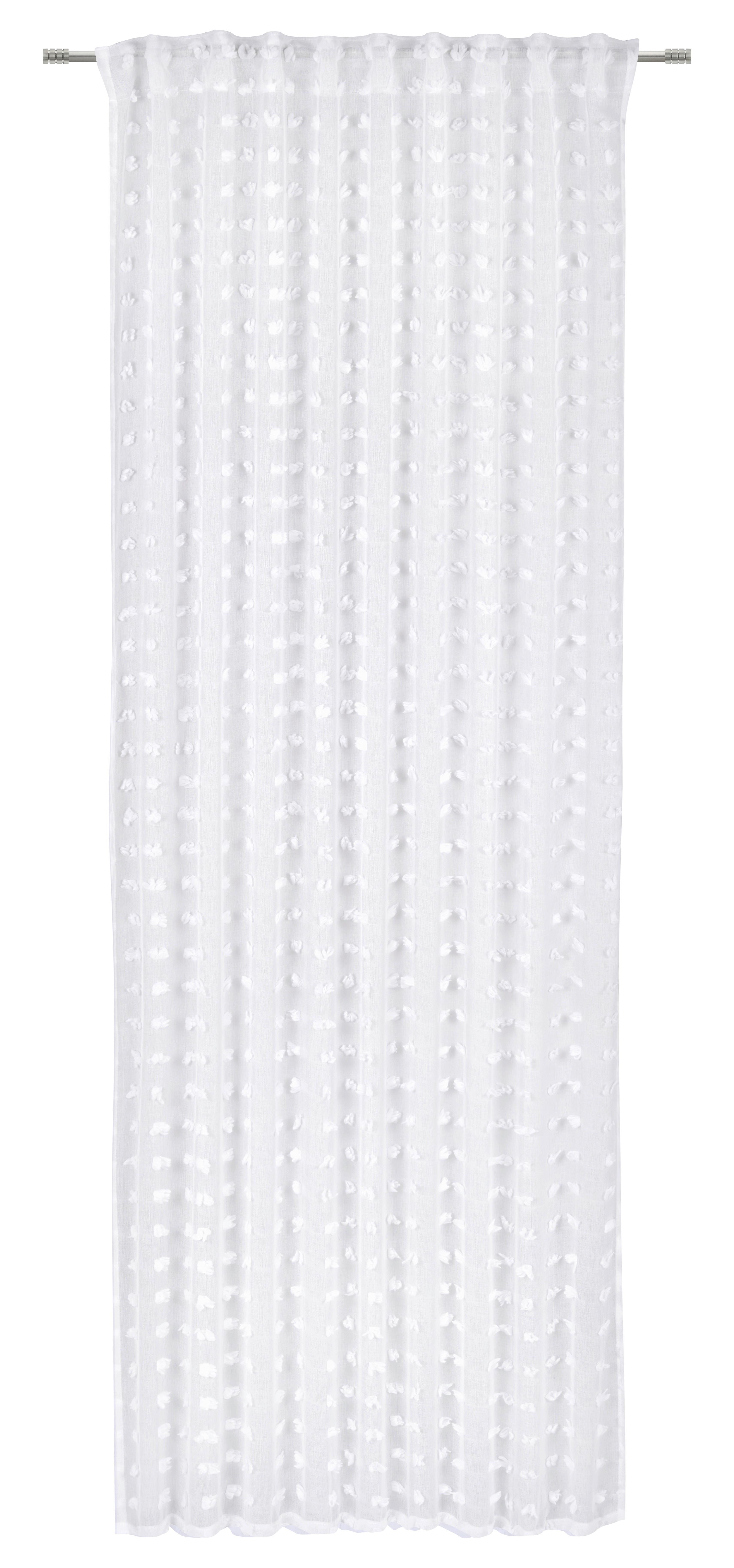 Fertigvorhang Bella Weiß ca. 140x245cm - Weiß, ROMANTIK / LANDHAUS, Textil (140/245cm) - Modern Living