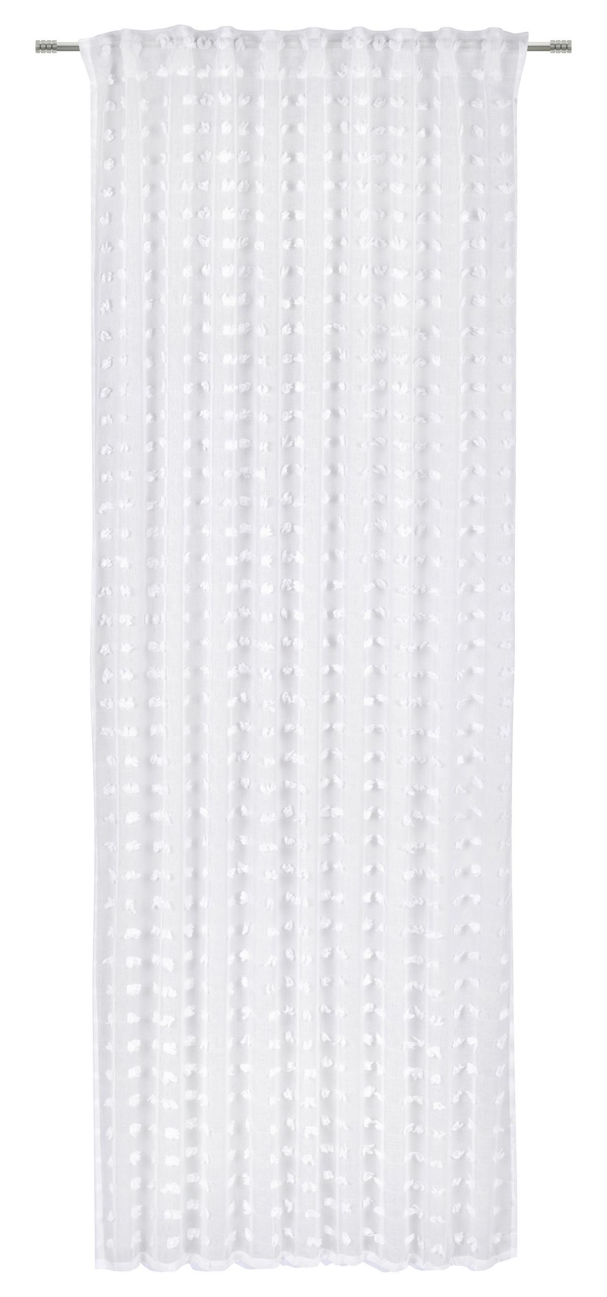 Končana Zavesa Bella -Ext- - bela, Romantika, tekstil (140/245cm) - Modern Living